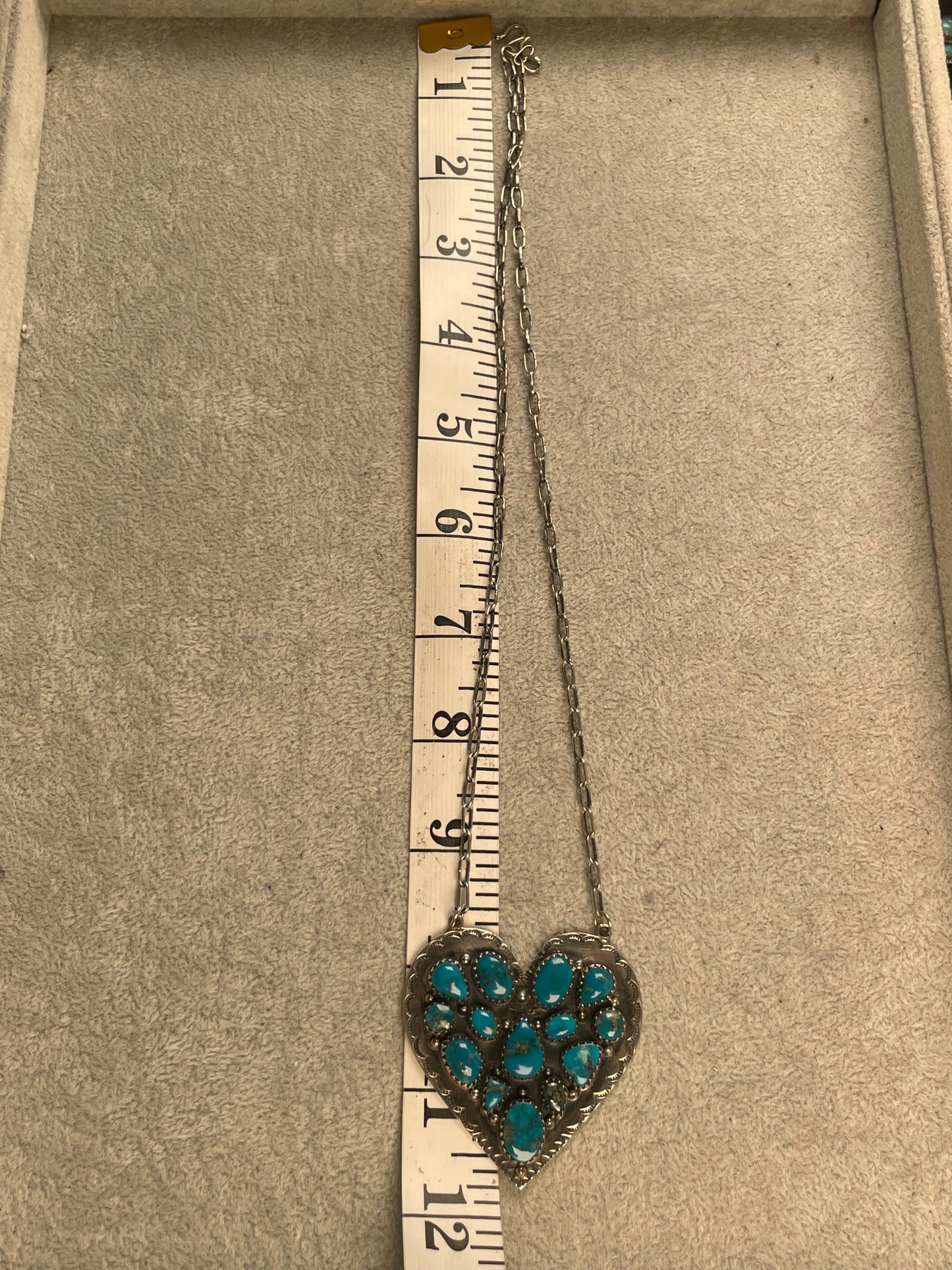 Turquoise Heart Necklace | 925 Sterling Silver D160
