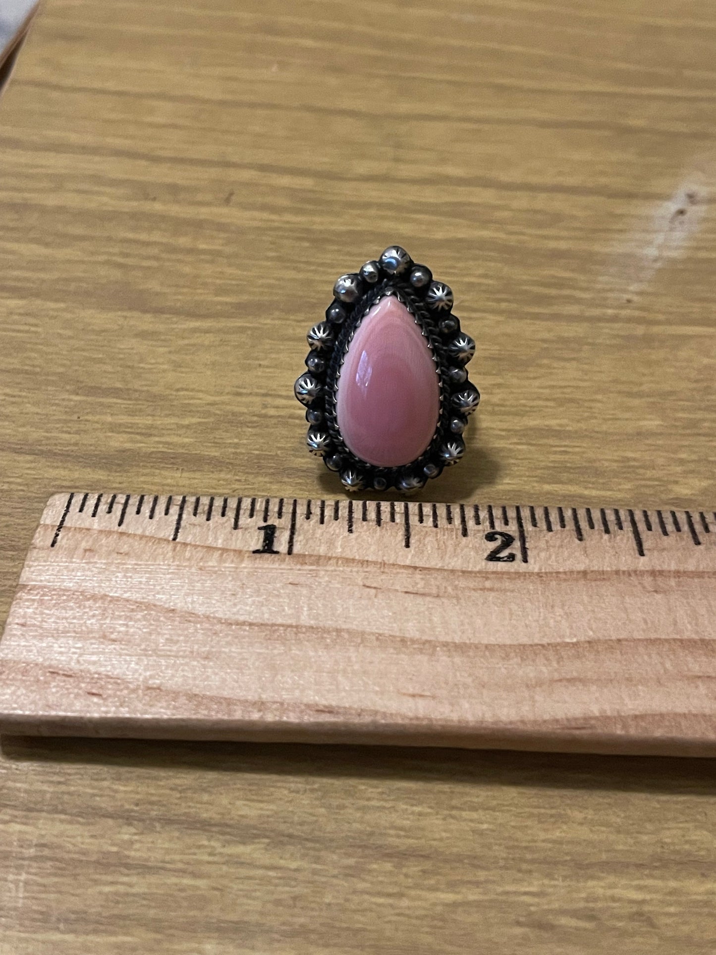 Pink Conch Ring Size 6 | 925 Sterling Silver G106
