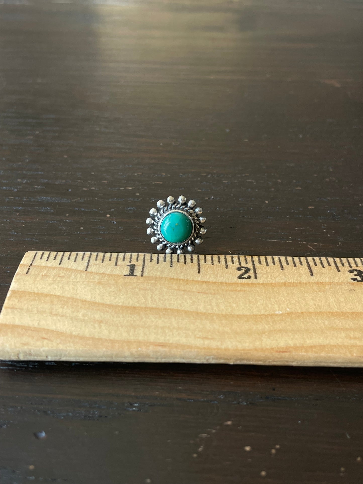Kingman Turquoise Stud Earrings | 925 Sterling Silver E820