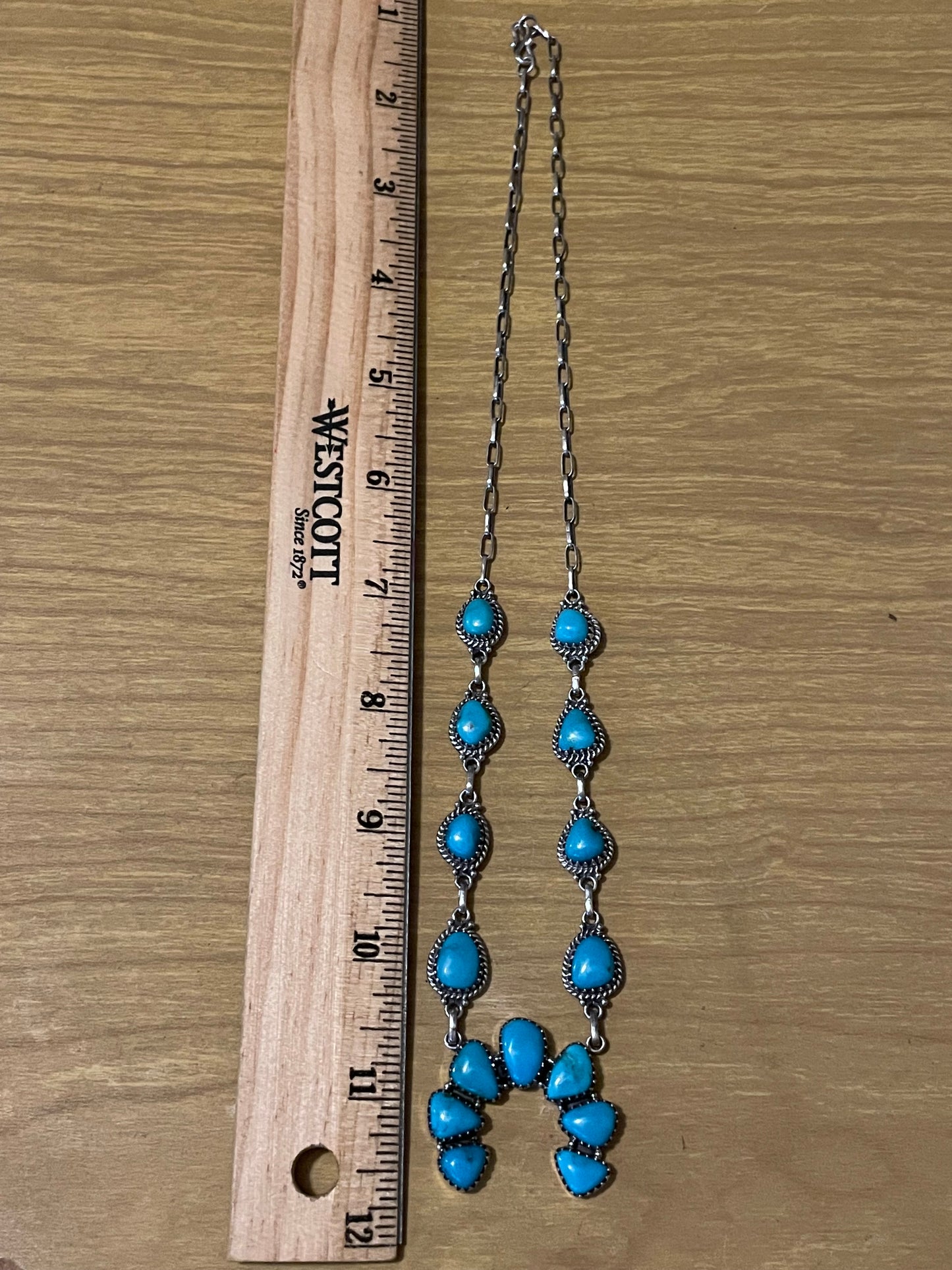 Kingman Turquoise Naja Necklace | 925 Sterling Silver G400