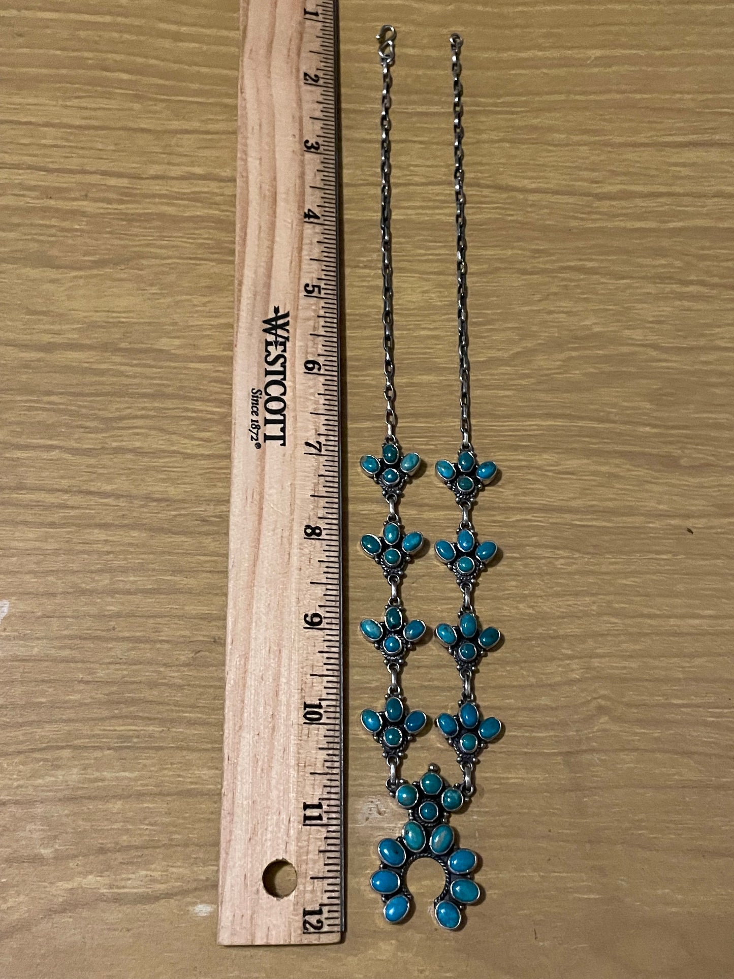 Kingman Turquoise Naja Necklace | 925 Sterling Silver G402