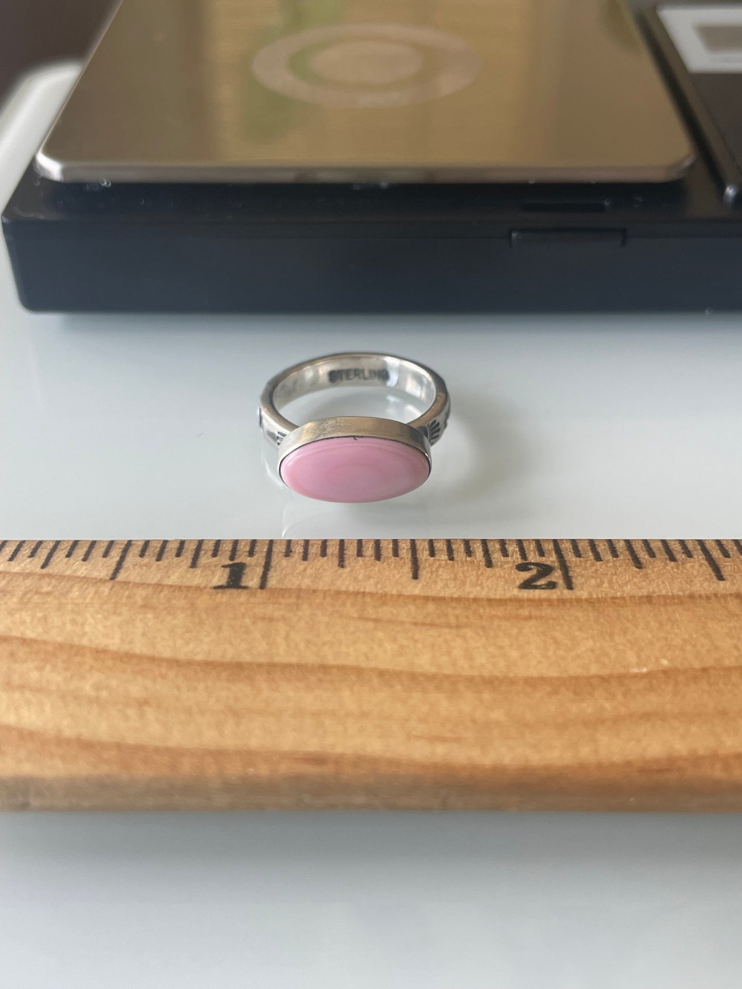 Pink Conch Ring Size 6 | 925 Sterling Silver G133
