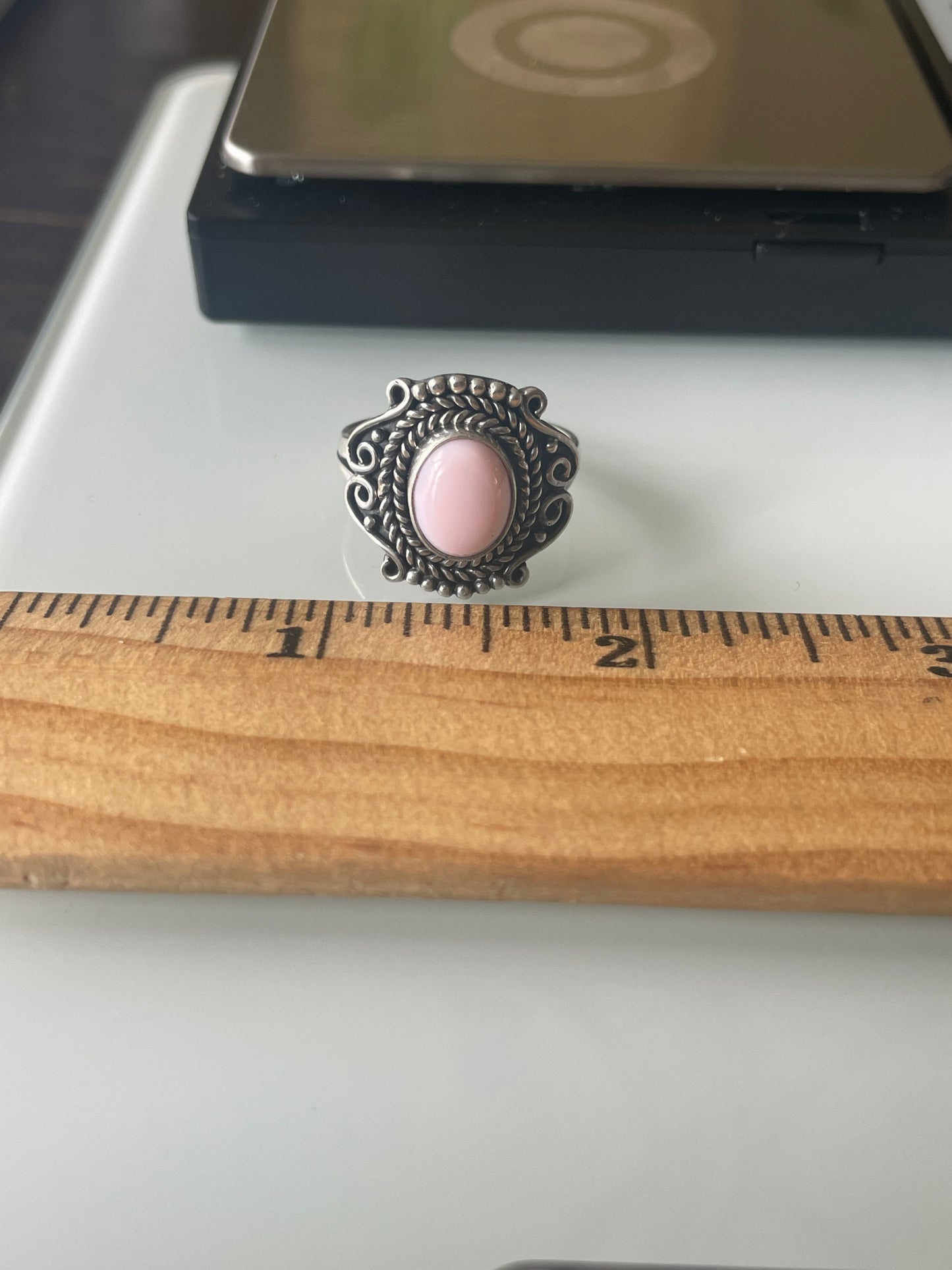 Pink Conch Ring Size 10 | 925 Sterling Silver G112