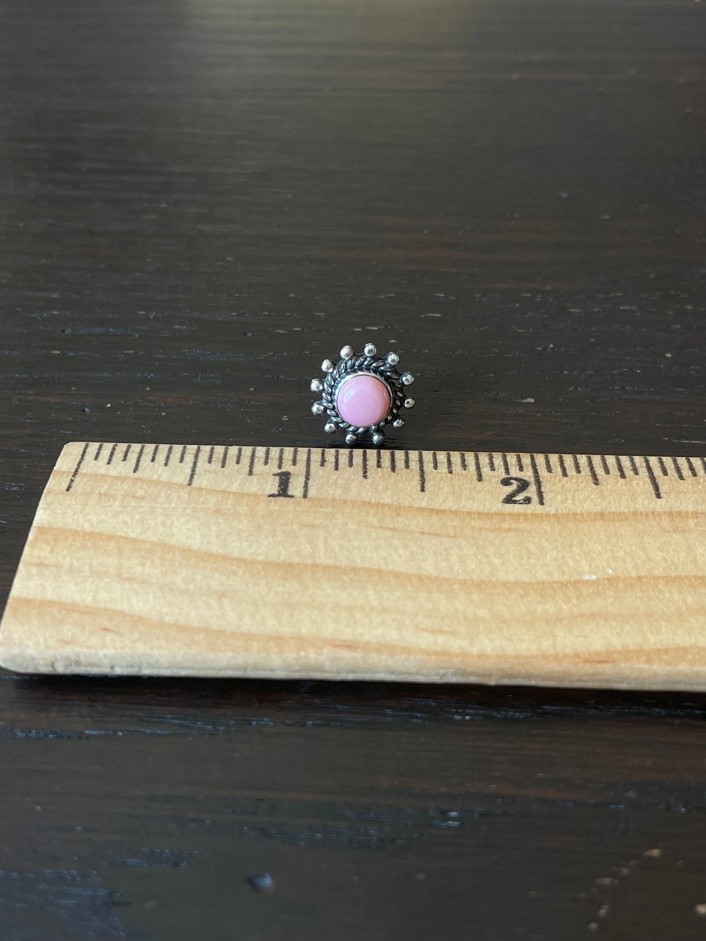 Pink Conch Stud Earrings | 925 Sterling Silver E796