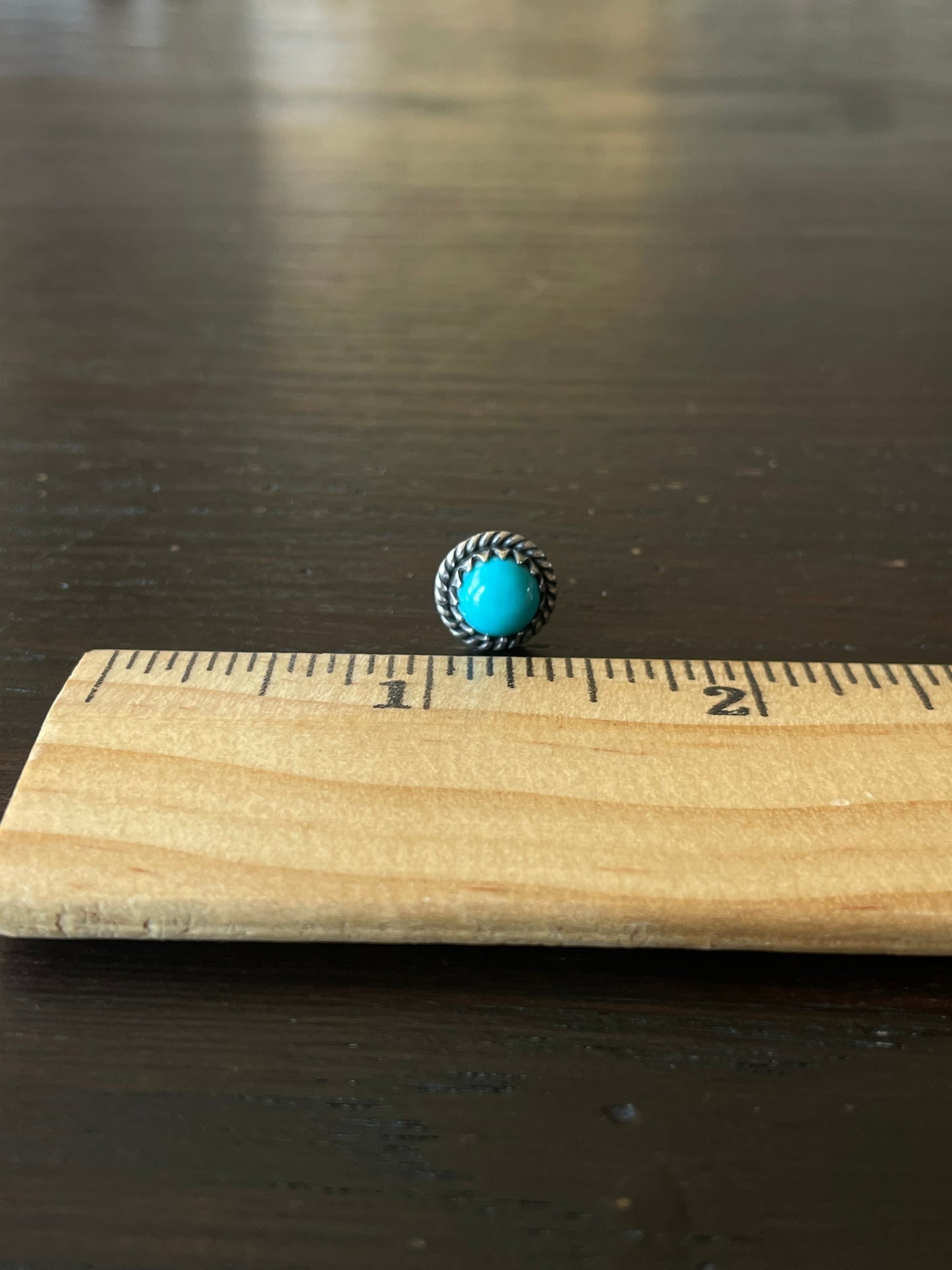 Kingman Turquoise Stud Earrings | 925 Sterling Silver E814