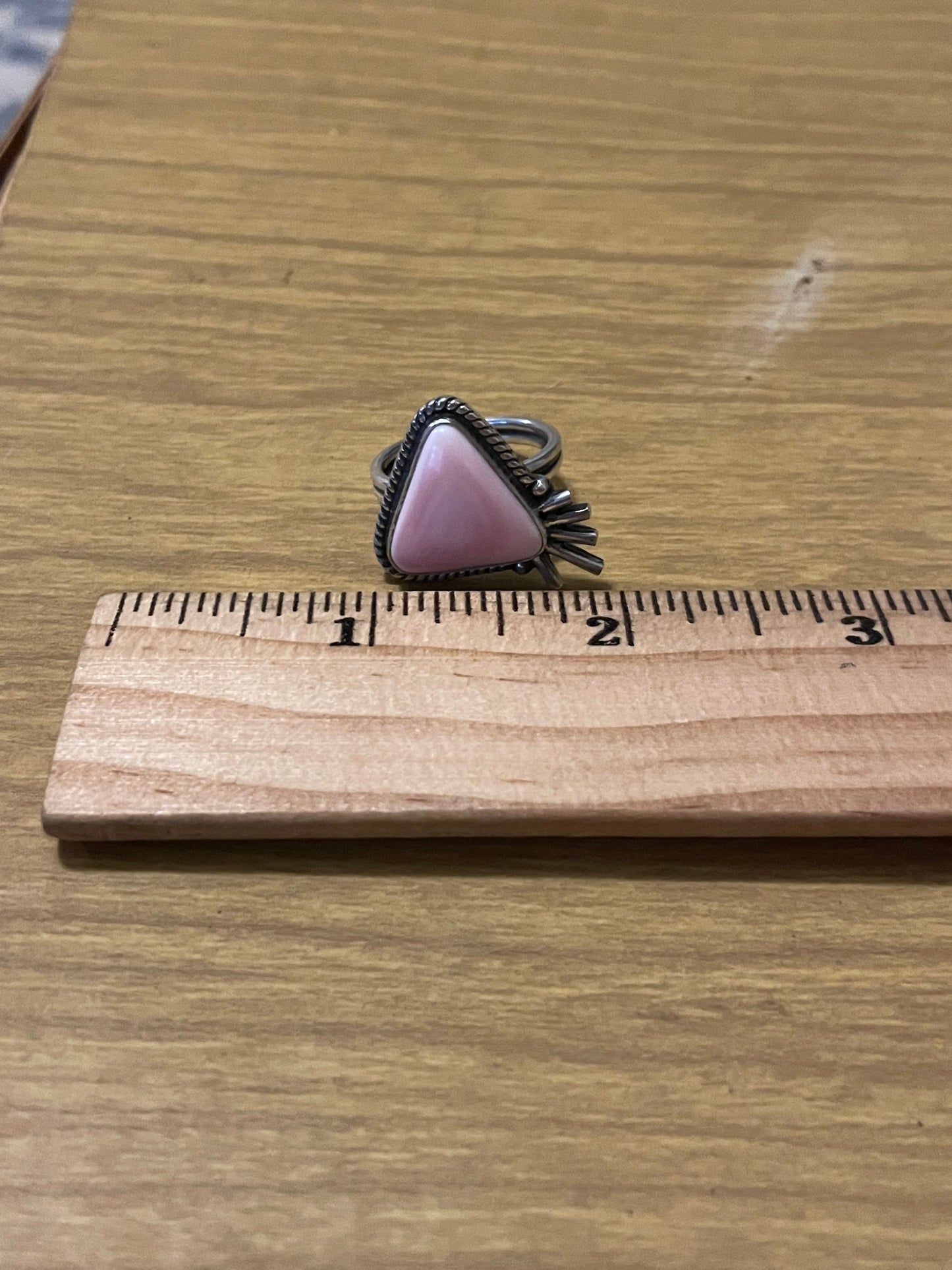 Pink Conch Ring Size 8 | 925 Sterling Silver G105