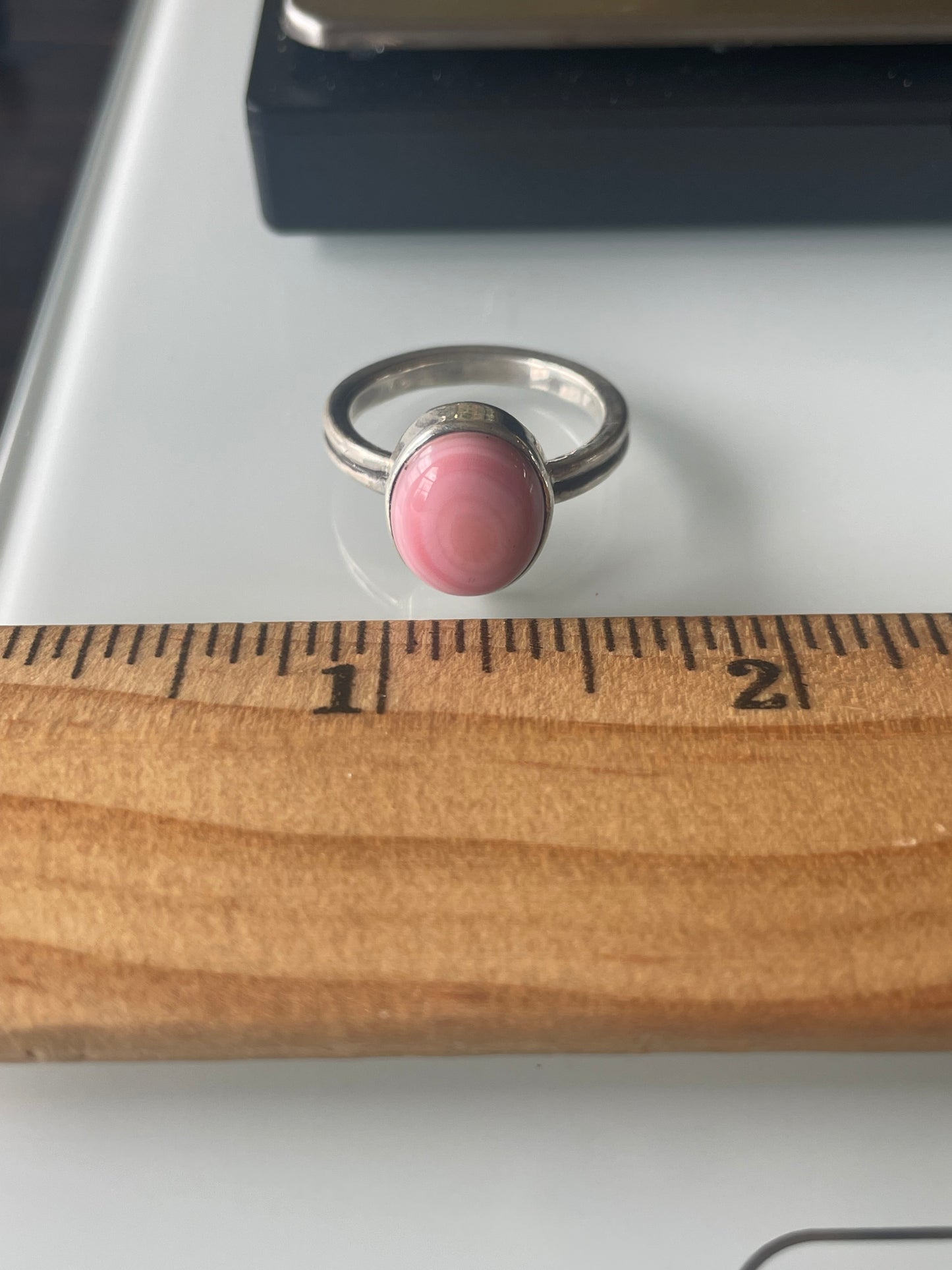 Pink Conch Ring Size 8 | 925 Sterling Silver G110