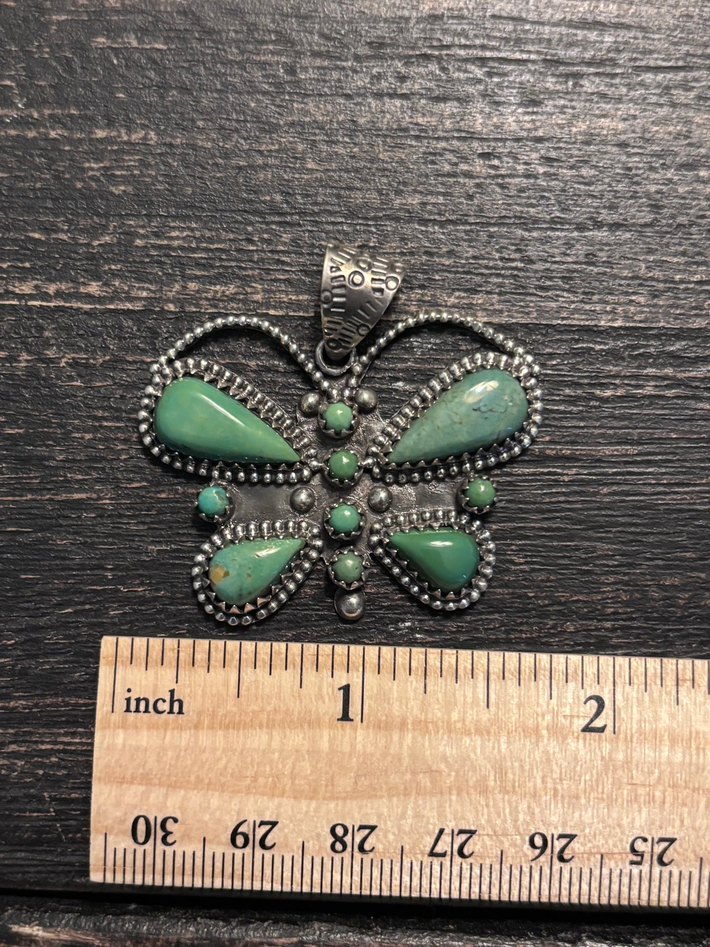 Turquoise Butterfly Pendant | 925 Sterling Silver Southwestern A113