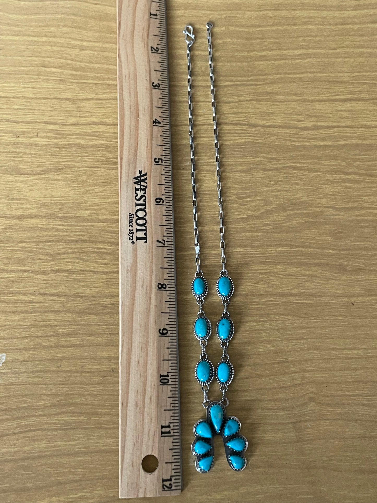 Kingman Turquoise Naja Necklace | 925 Sterling Silver E616