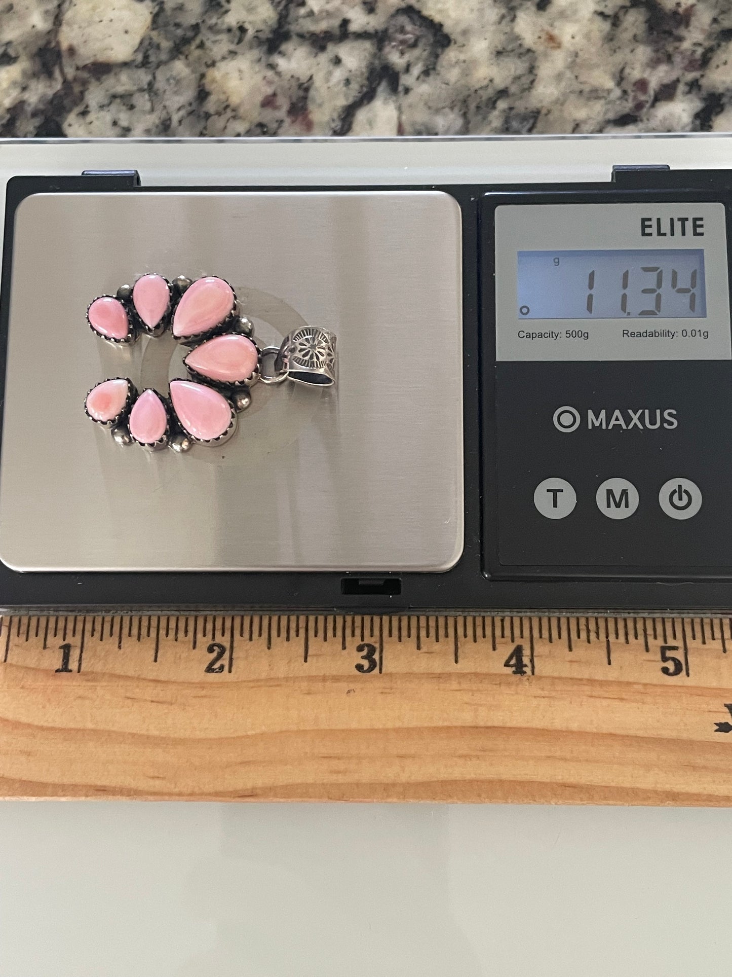 Pink Conch Naja Pendant | Sterling Silver G443