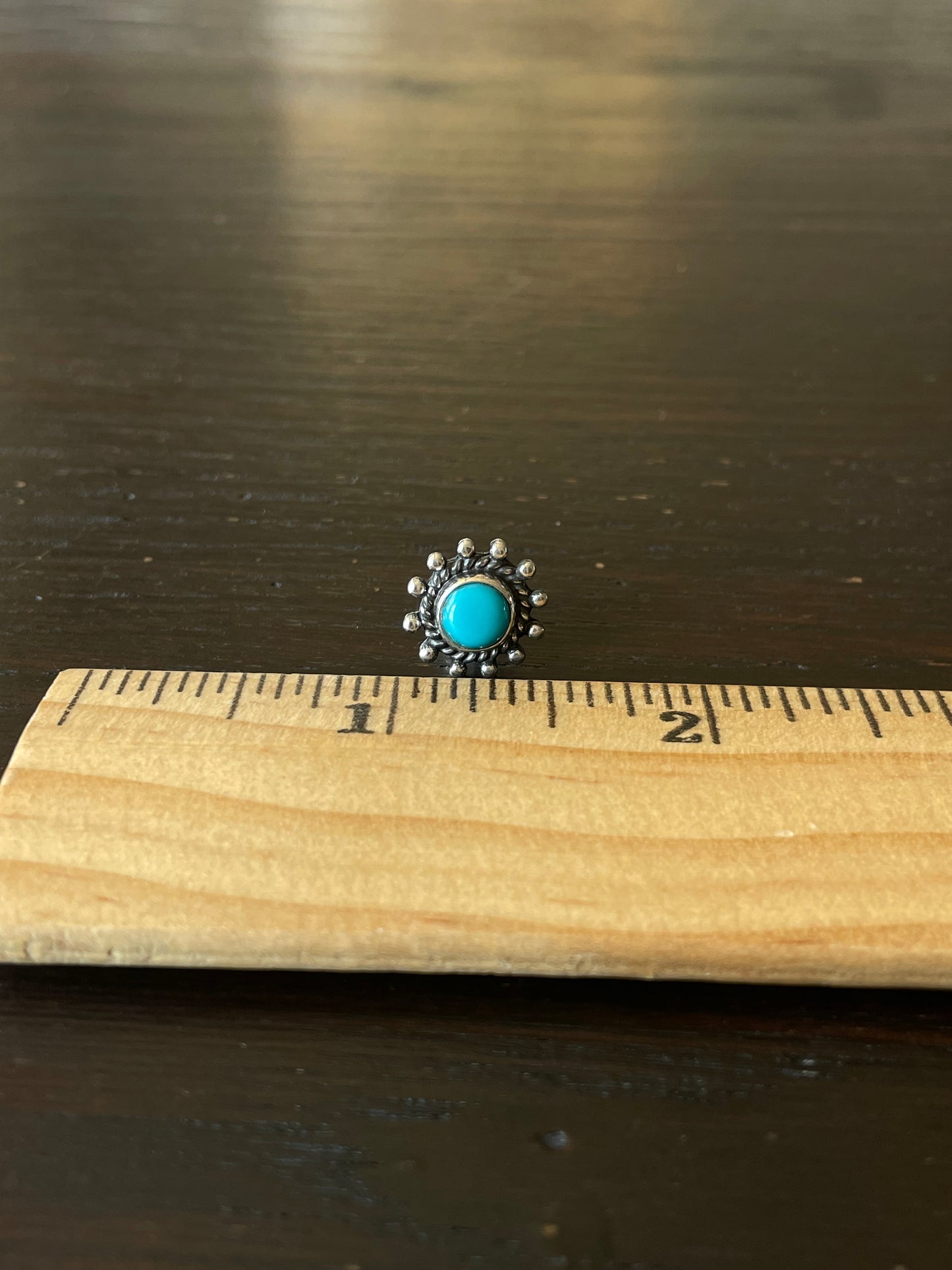 Kingman Turquoise Stud Earrings | 925 Sterling Silver E810
