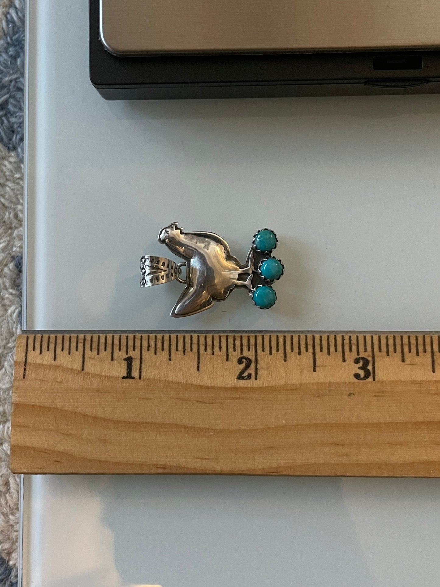 Turquoise Chicken Pendant | 925 Sterling Silver E512