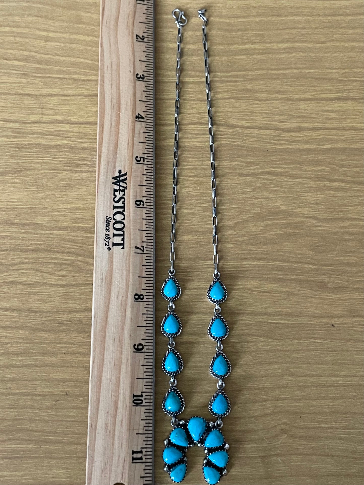 Kingman Turquoise Naja Necklace | 925 Sterling Silver E608