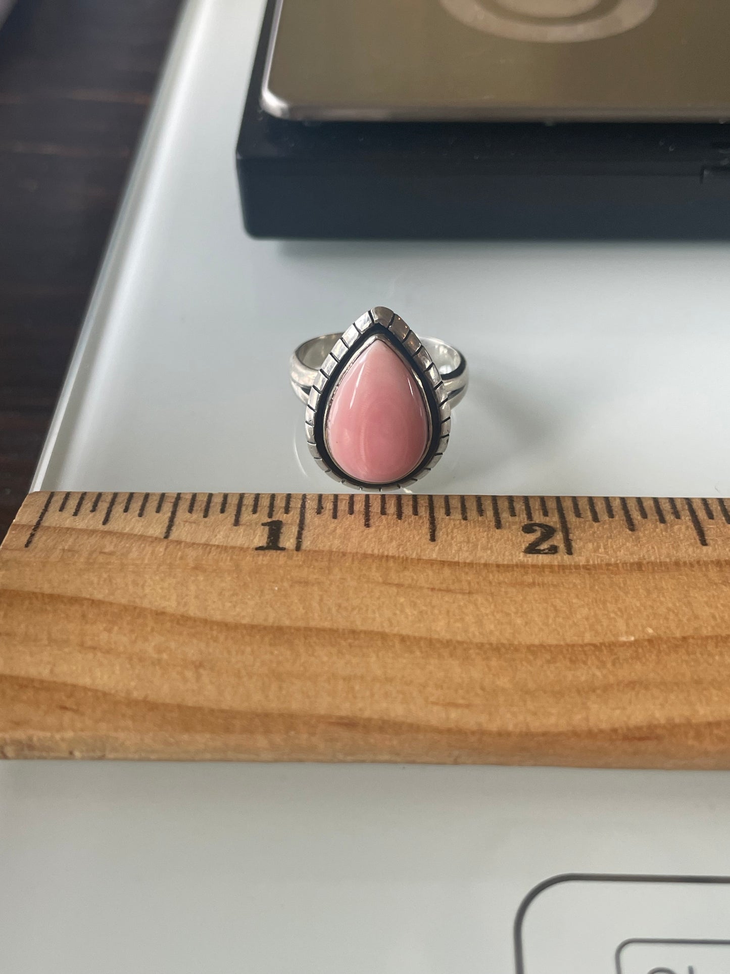 Pink Conch Ring Size 7 | 925 Sterling Silver G111