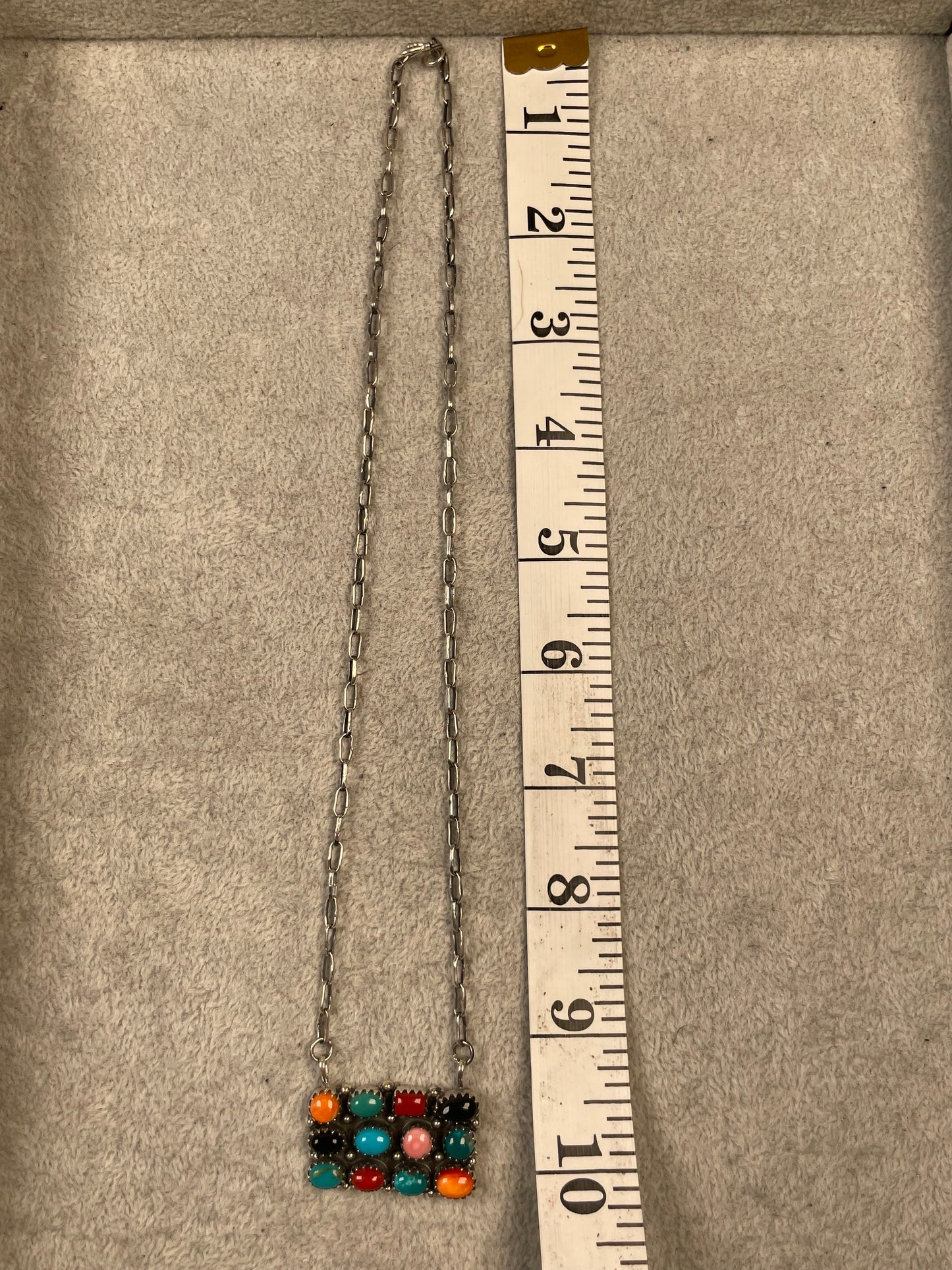 Multi Stone Necklace | 925 Sterling Silver D131