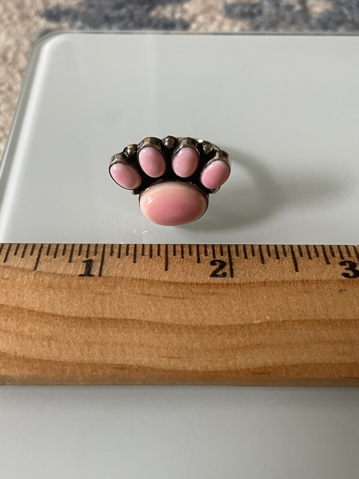 Pink Conch Ring Size 9 | 925 Sterling Silver E999