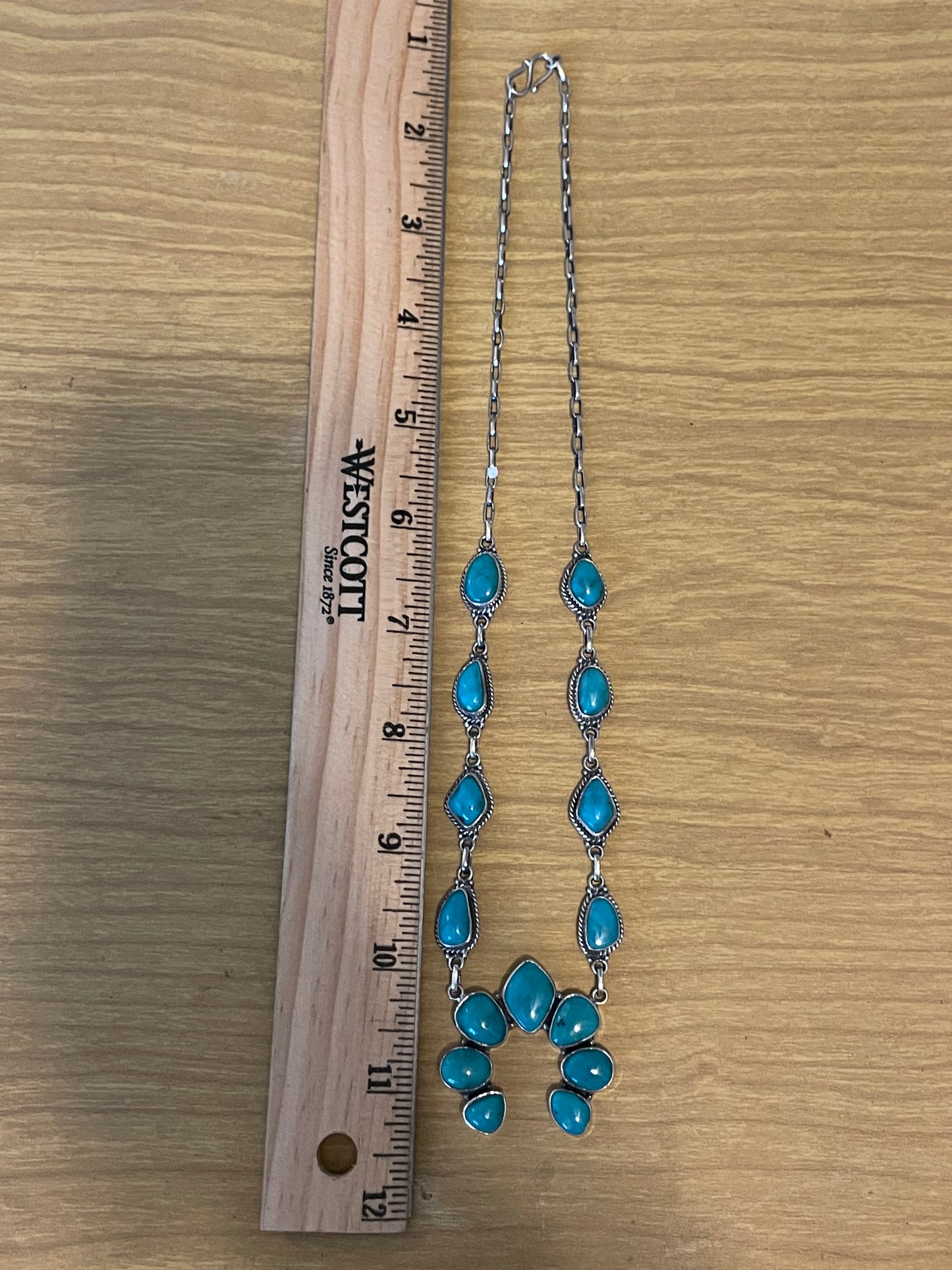 Kingman Turquoise Naja Necklace | 925 Sterling Silver E625