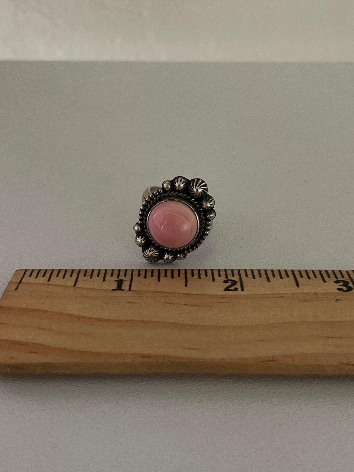 Pink Conch Ring Size 8 | 925 Sterling Silver G116