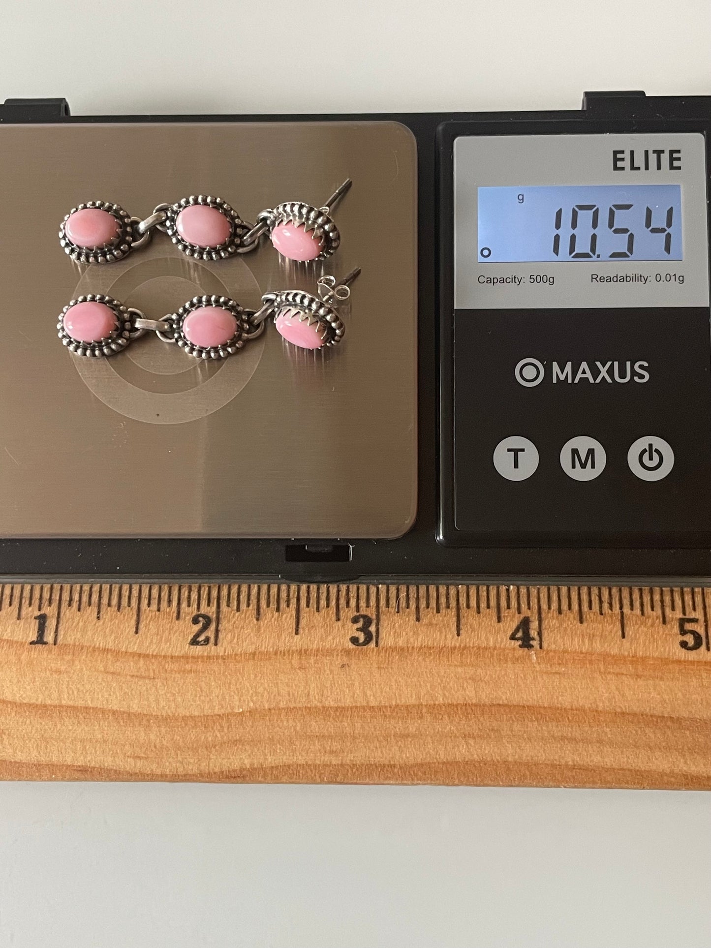 Pink Conch Drop Stud Earrings | 925 Sterling Silver G186