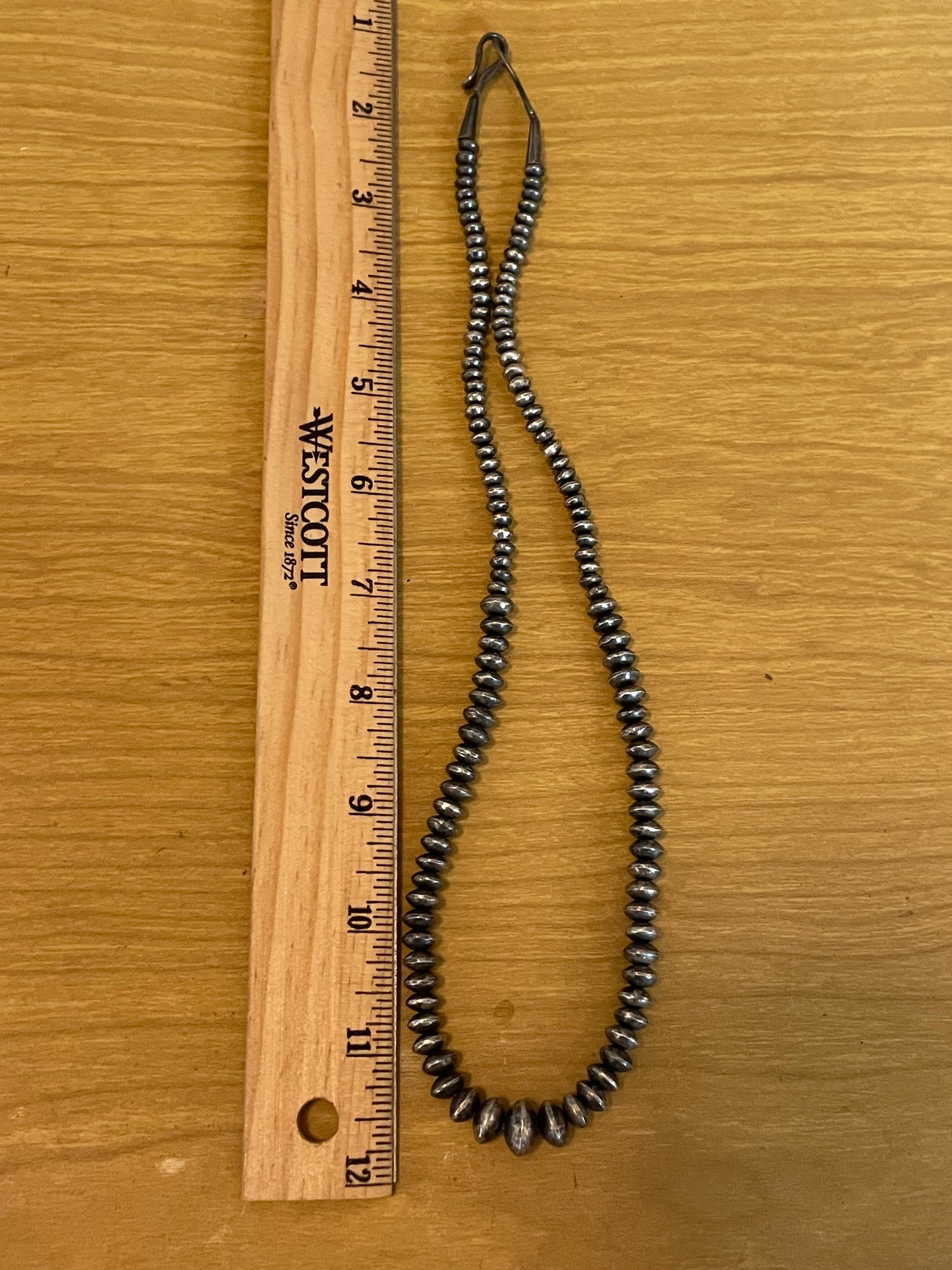 Sterling Silver Pearl Bead Necklace | Handmade G334