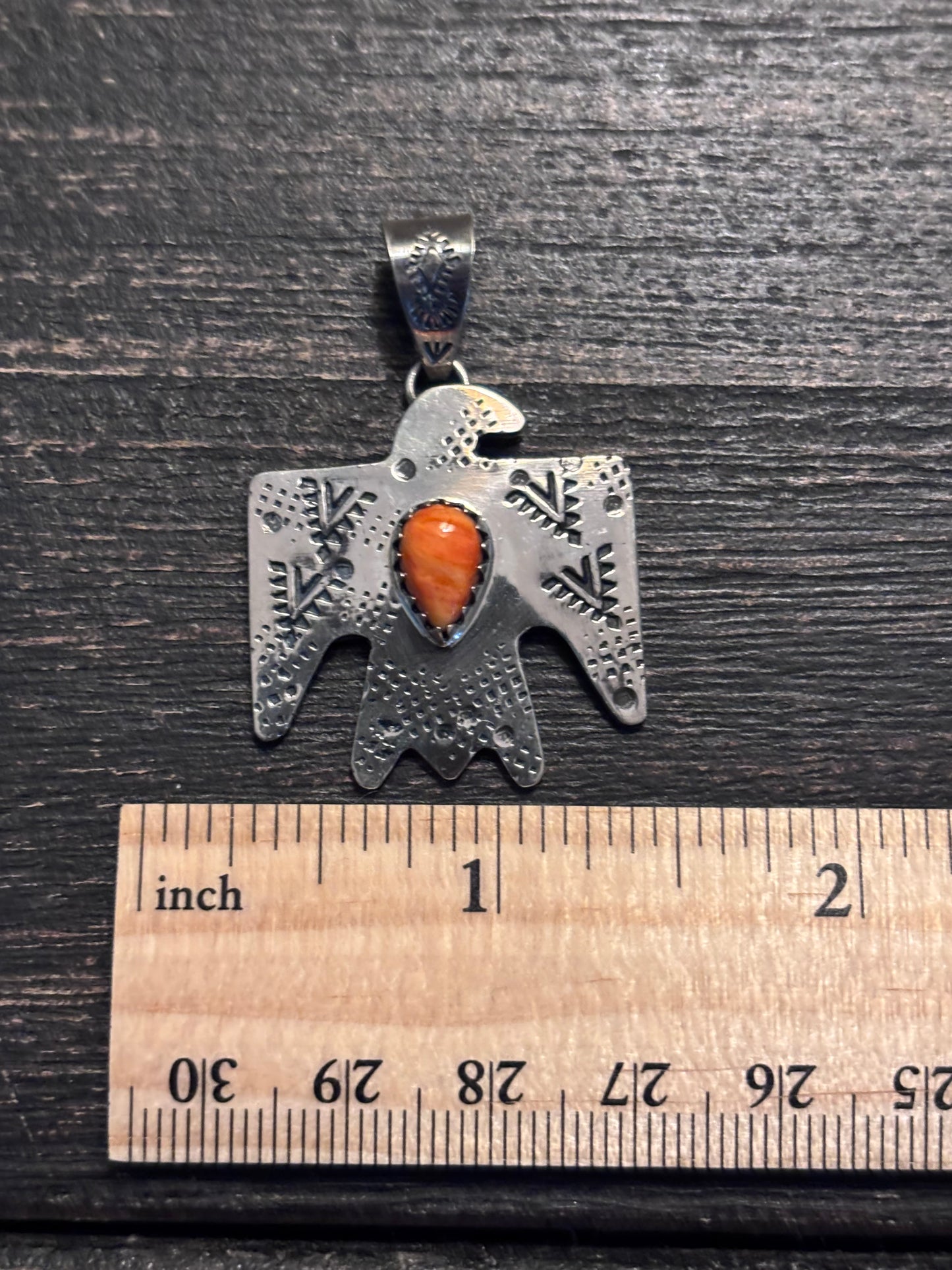 Spiny Oyster Thunderbird Pendant | Sterling Silver Southwest