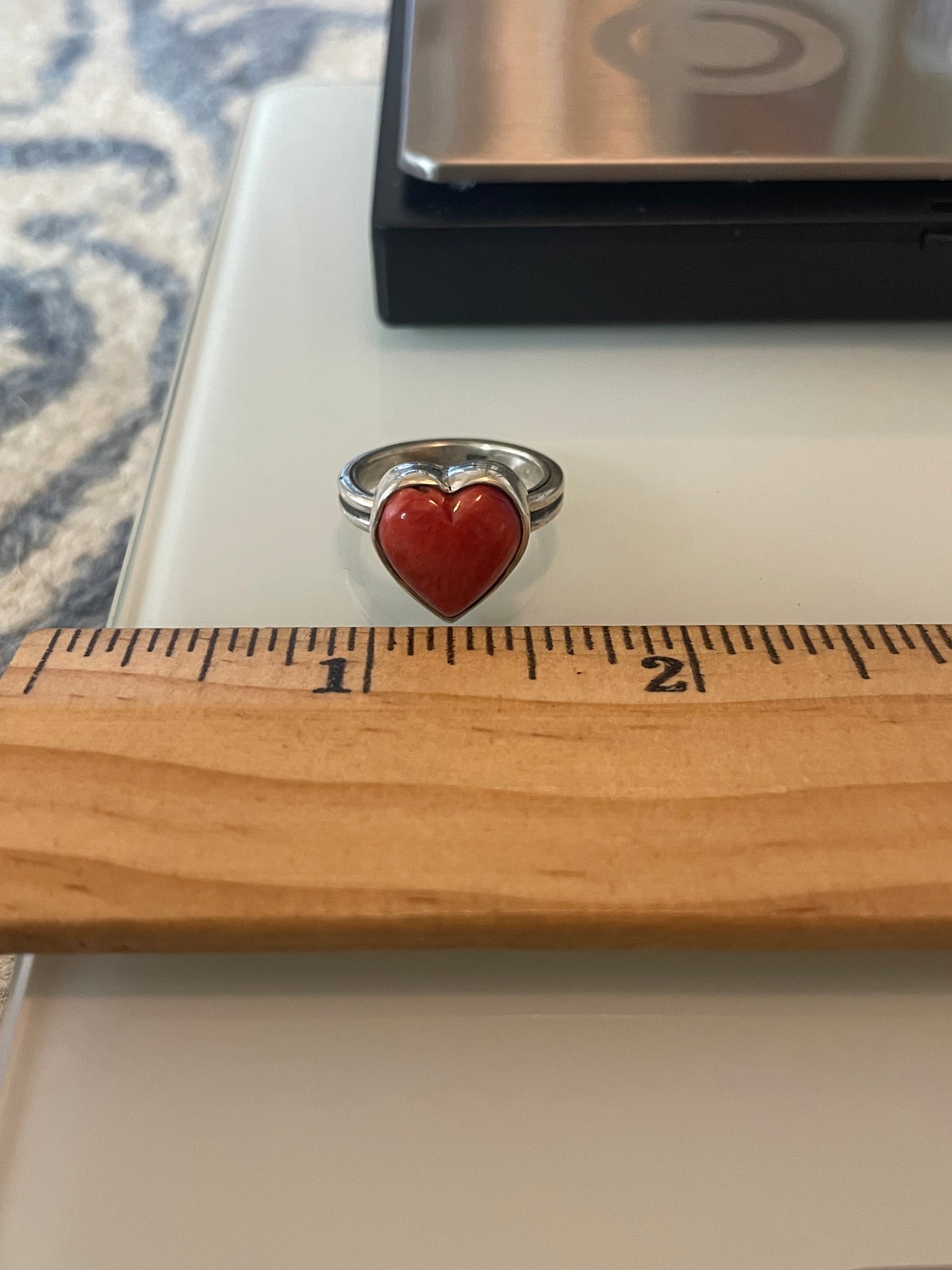 Spiny Oyster Heart Ring Size 6 | 925 Sterling Silver G210