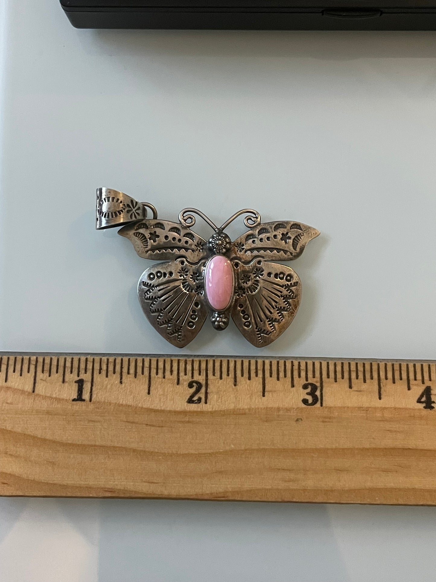 Pink Conch Butterfly Pendant | 925 Sterling Silver E506