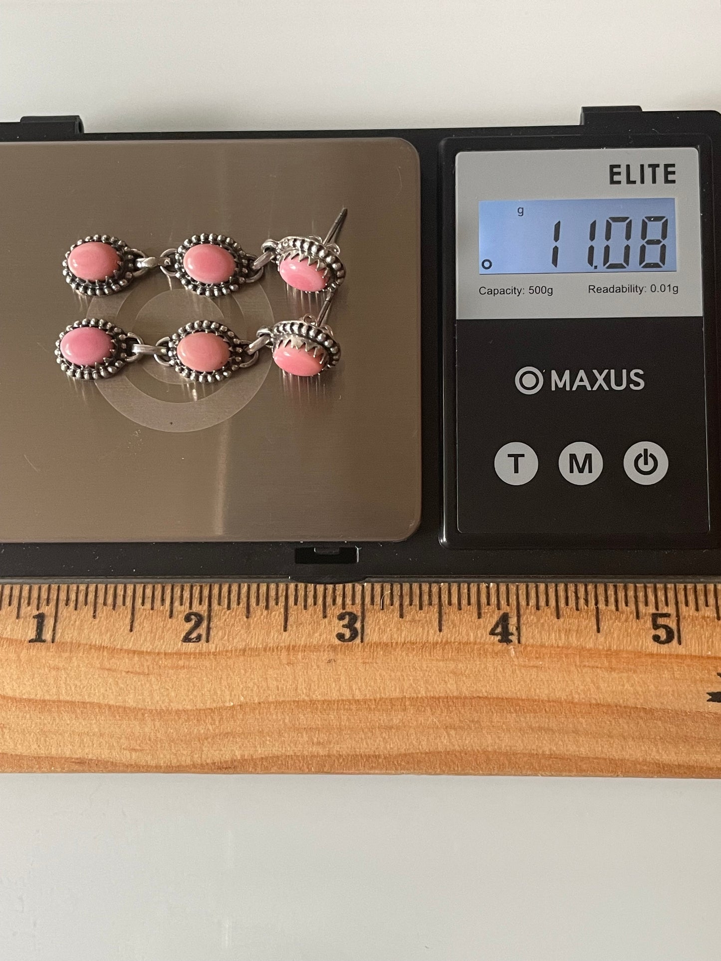 Pink Conch Drop Stud Earrings | 925 Sterling Silver G187