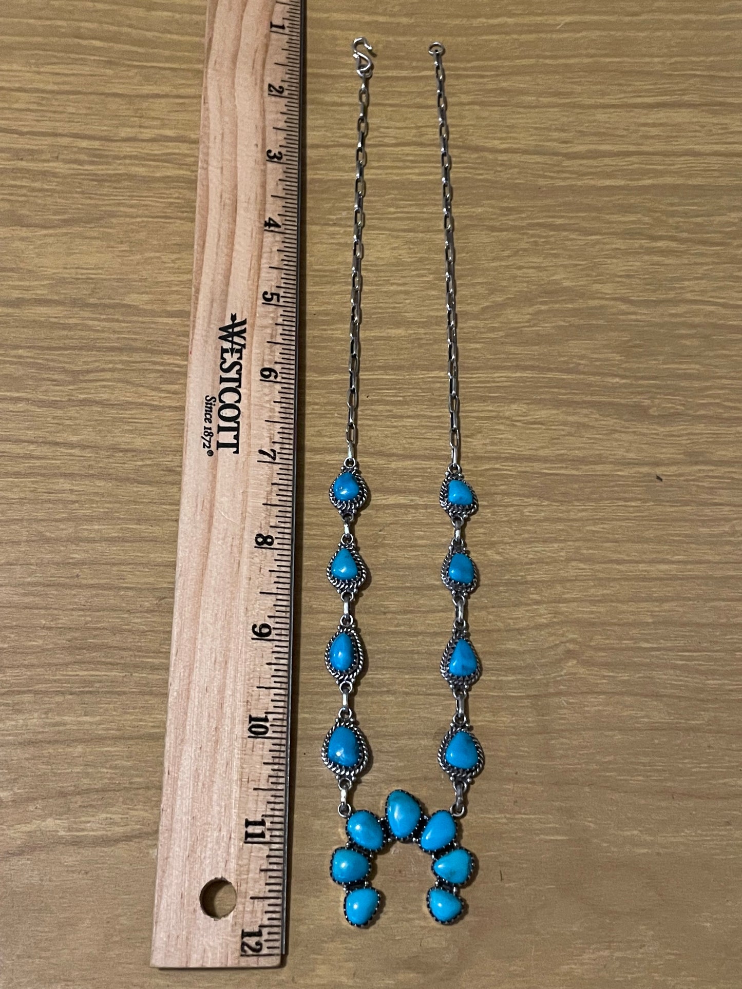 Kingman Turquoise Naja Necklace | 925 Sterling Silver G399