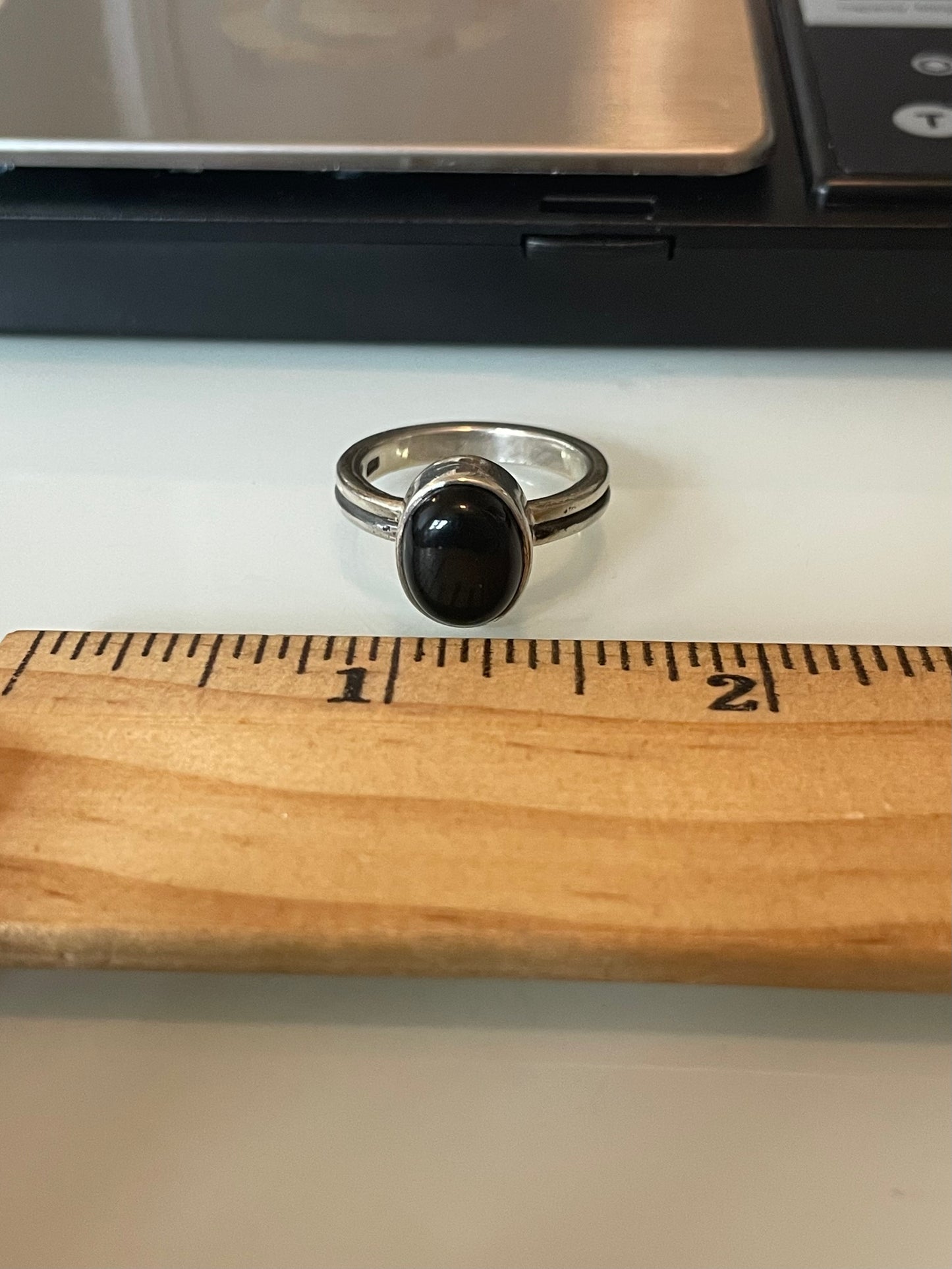 Black Onyx Ring | Sterling Silver | Size 7 G327