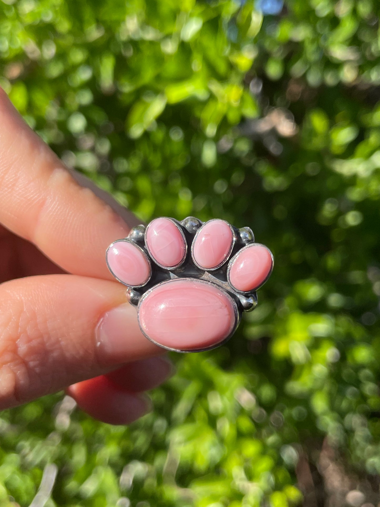 Pink Conch Paw Ring Size 7.25 | 925 Sterling Silver B594