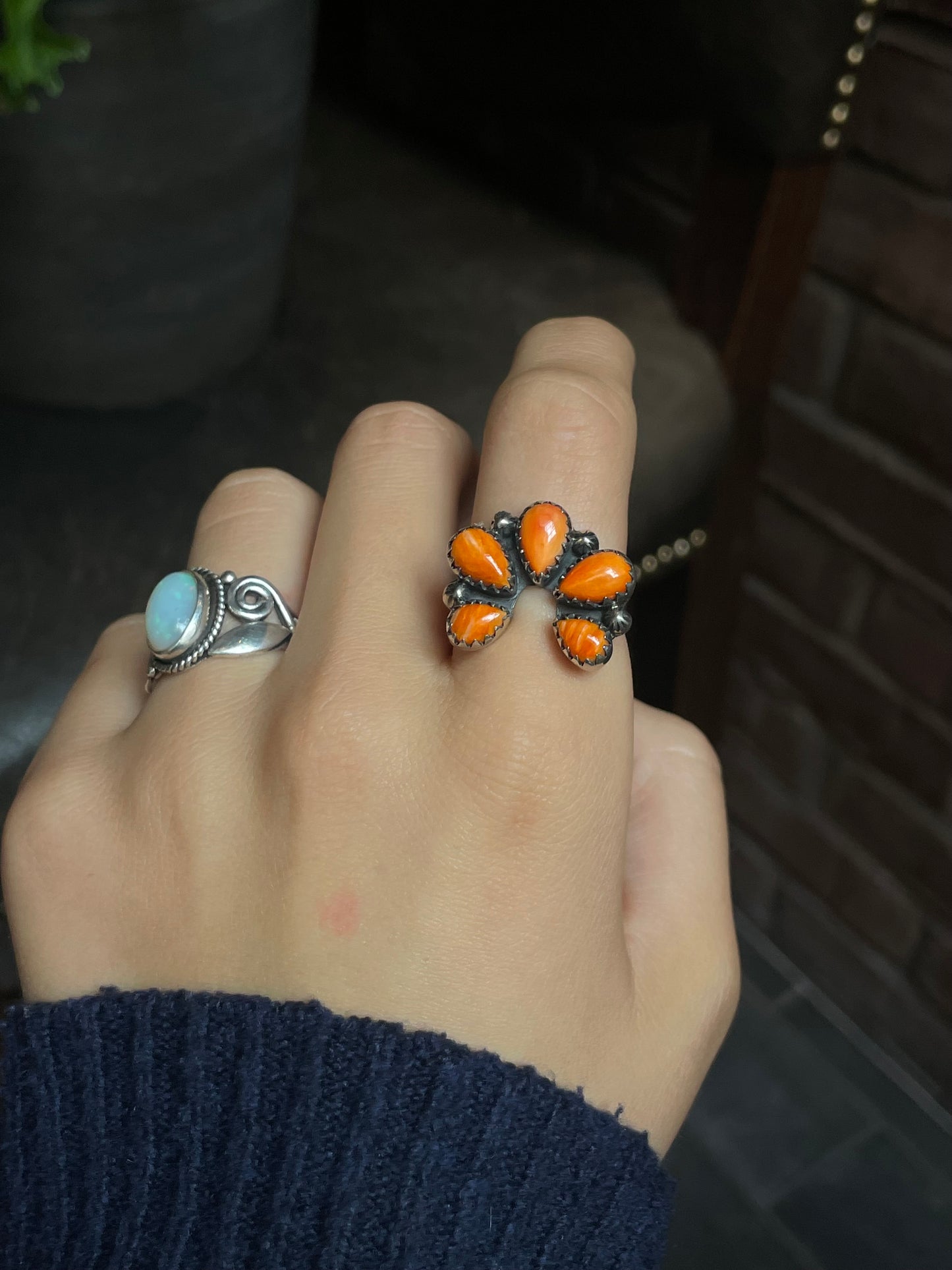 Spiny Oyster Naja Ring Size 8 | 925 Sterling Silver G207