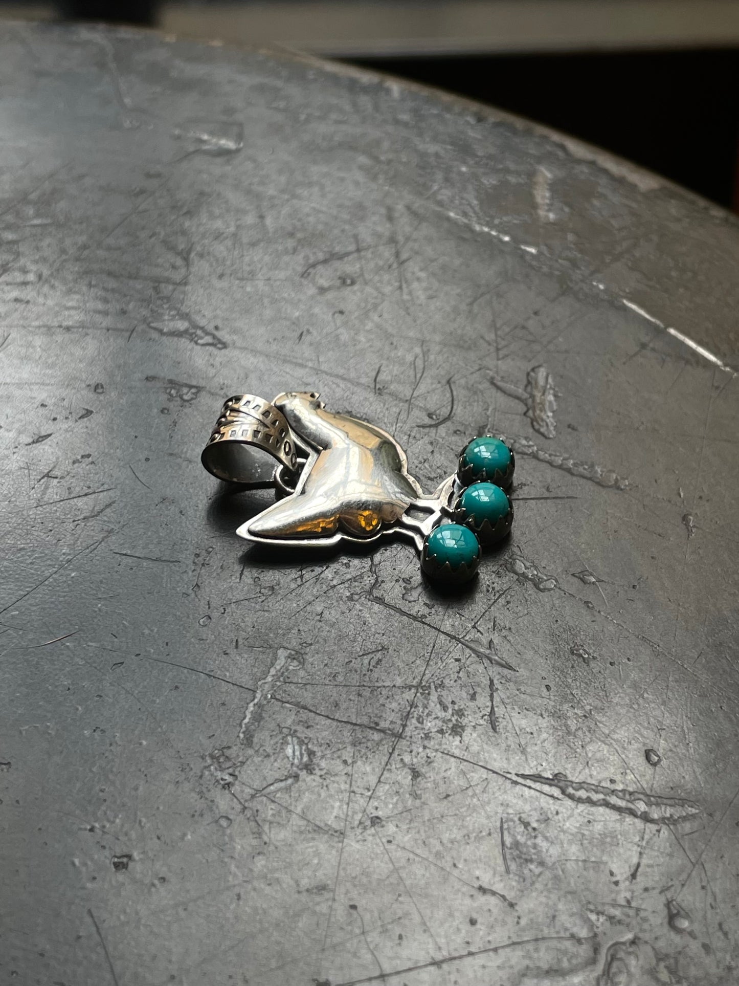 Turquoise Chicken Pendant | 925 Sterling Silver E512