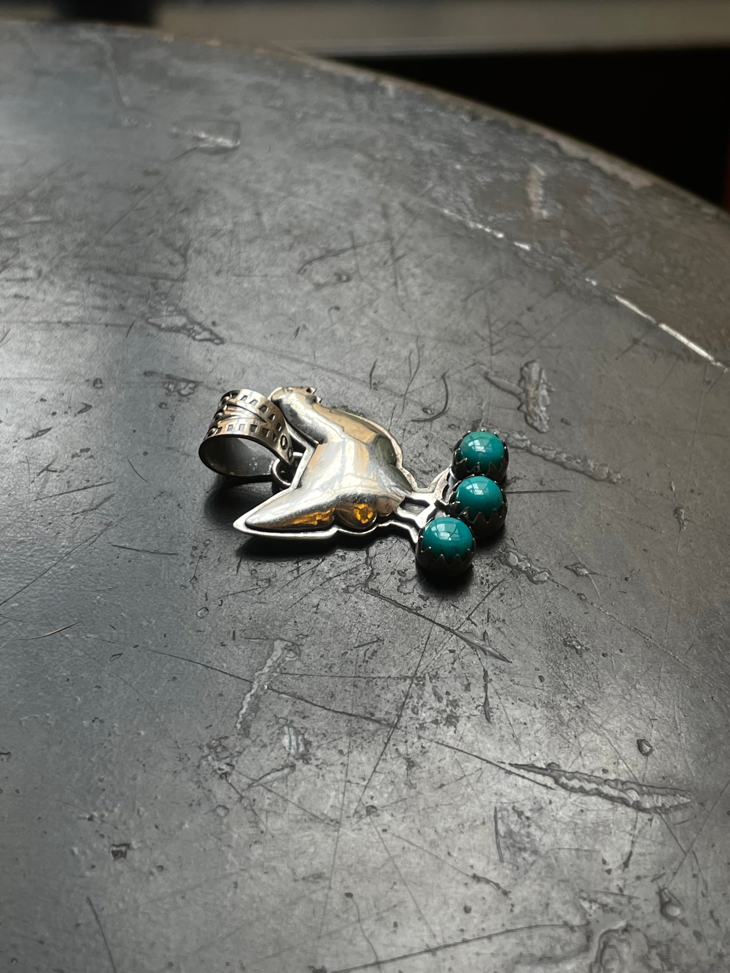 Turquoise Chicken Pendant | 925 Sterling Silver E512
