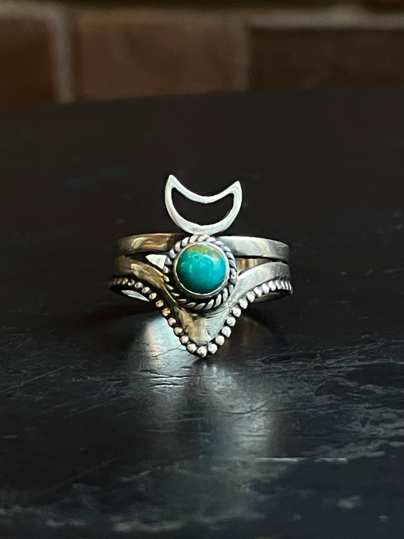 Turquoise Ring | 925 Sterling Silver Size 9.5 E472