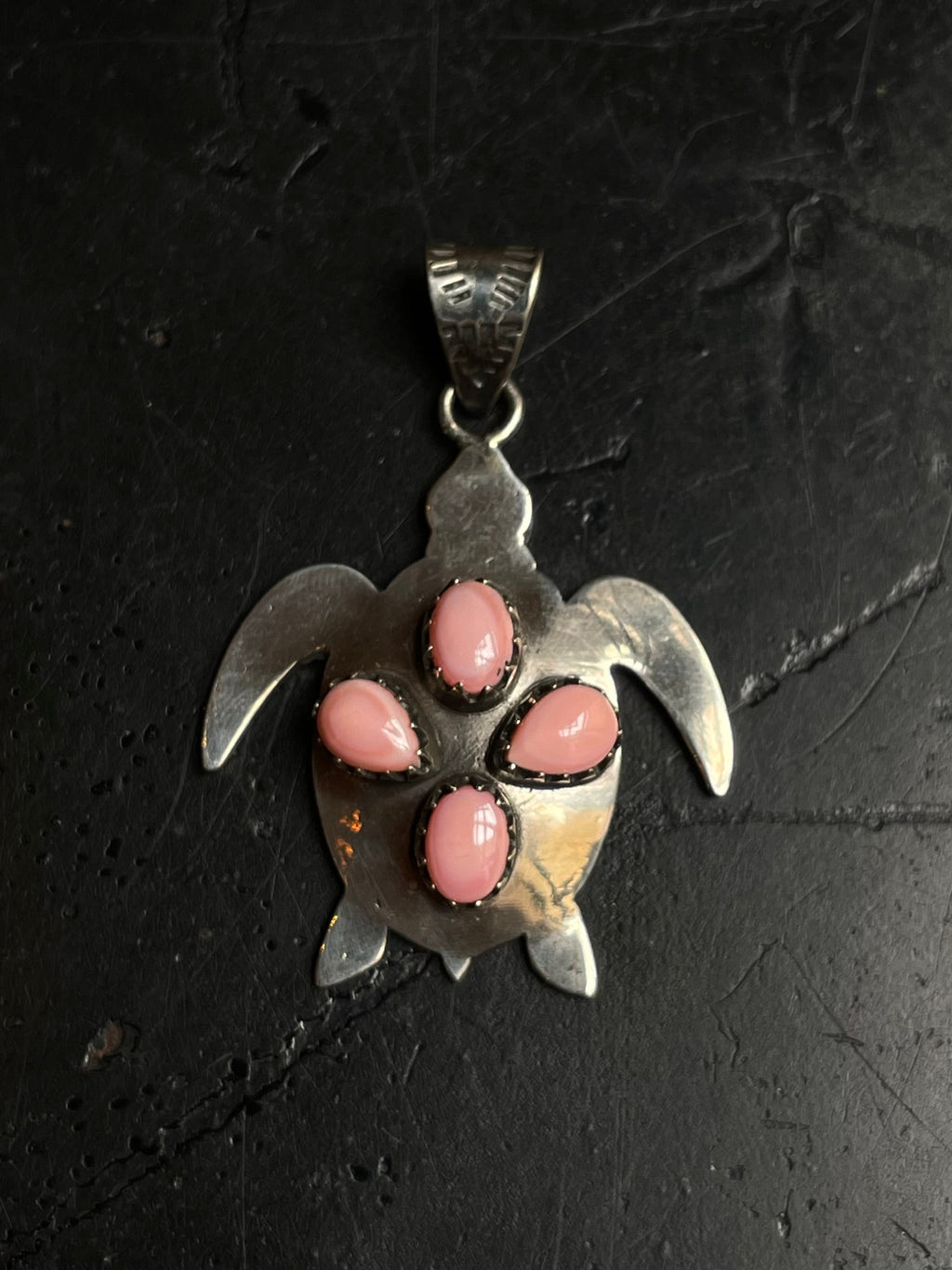 Pink Conch Turtle Pendant | 925 Sterling Silver C994