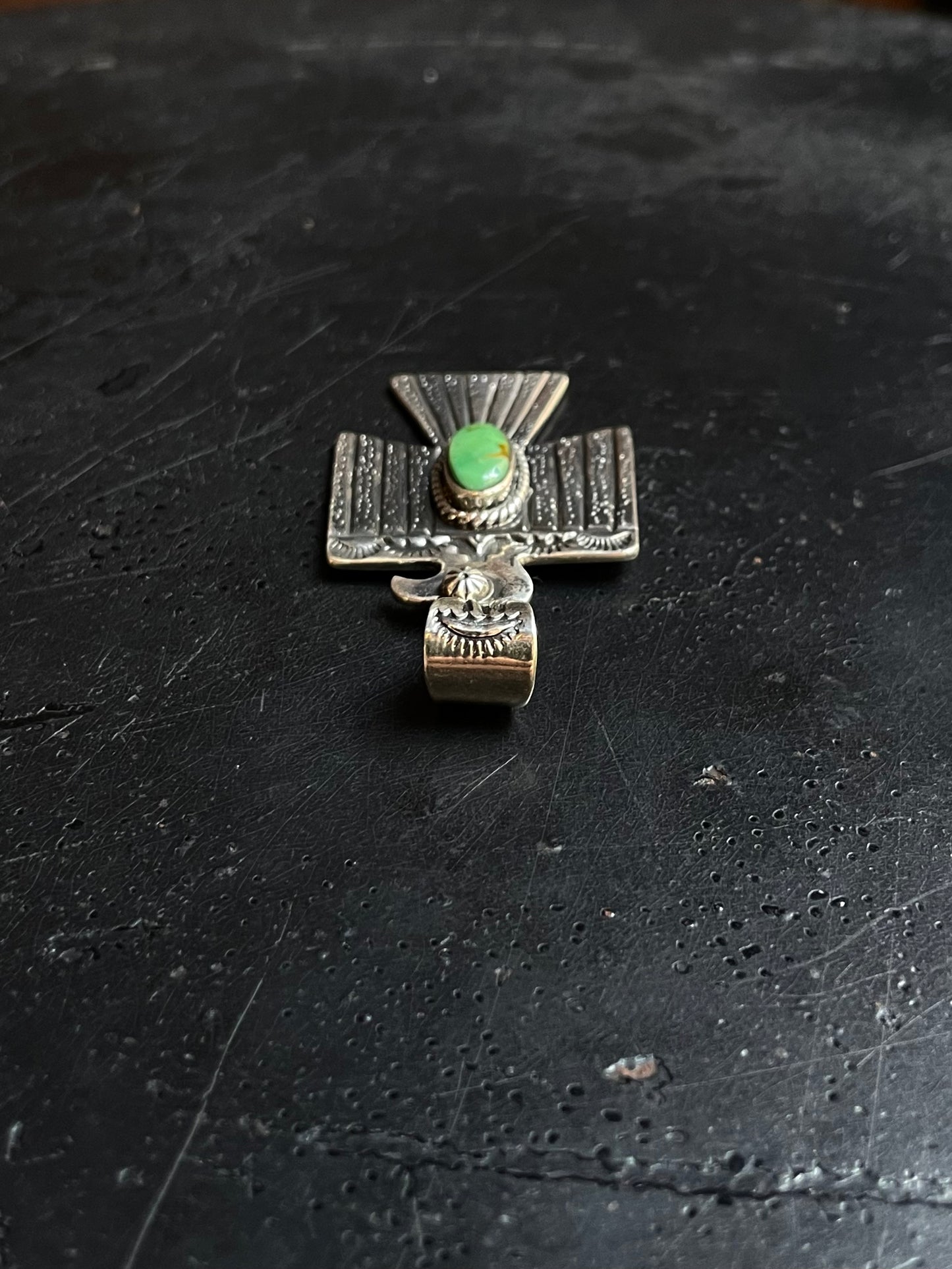 Turquoise Thunderbird Pendant | 925 Sterling Silver E241