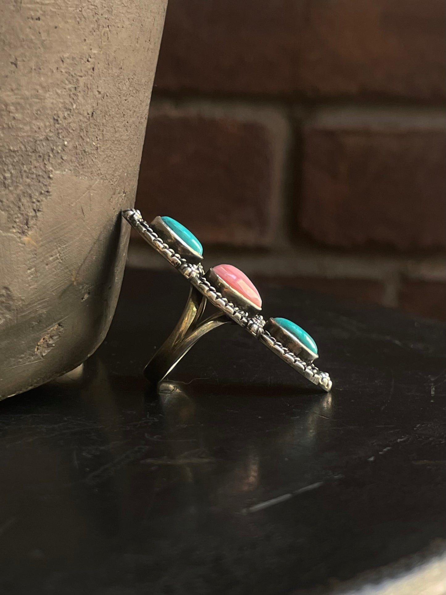 Pink Conch Heart Ring Size 6 | 925 Sterling Silver G531