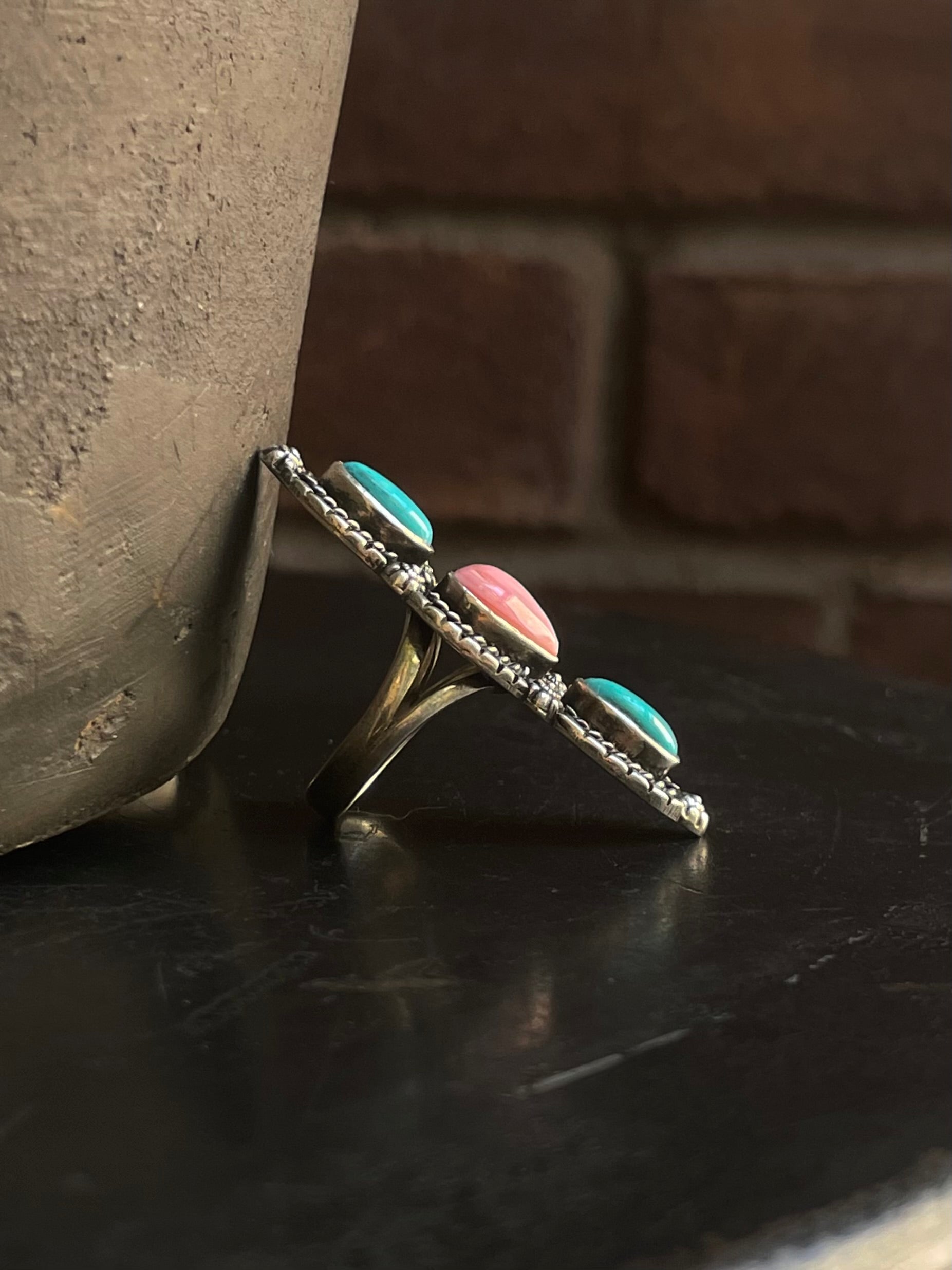 Pink Conch Heart Ring Size 6 | 925 Sterling Silver G531