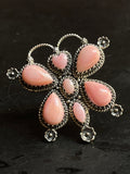 Pink Conch Butterfly Heart Ring Size 6 | 925 Sterling Silver E986