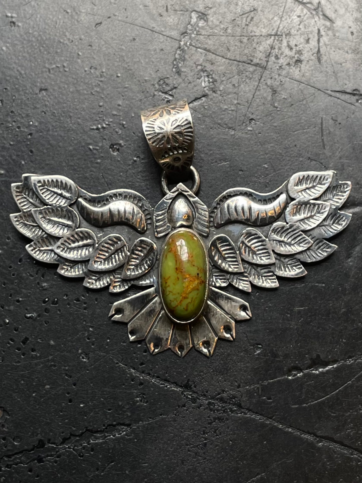Turquoise Thunderbird Pendant | 925 Sterling Silver E524