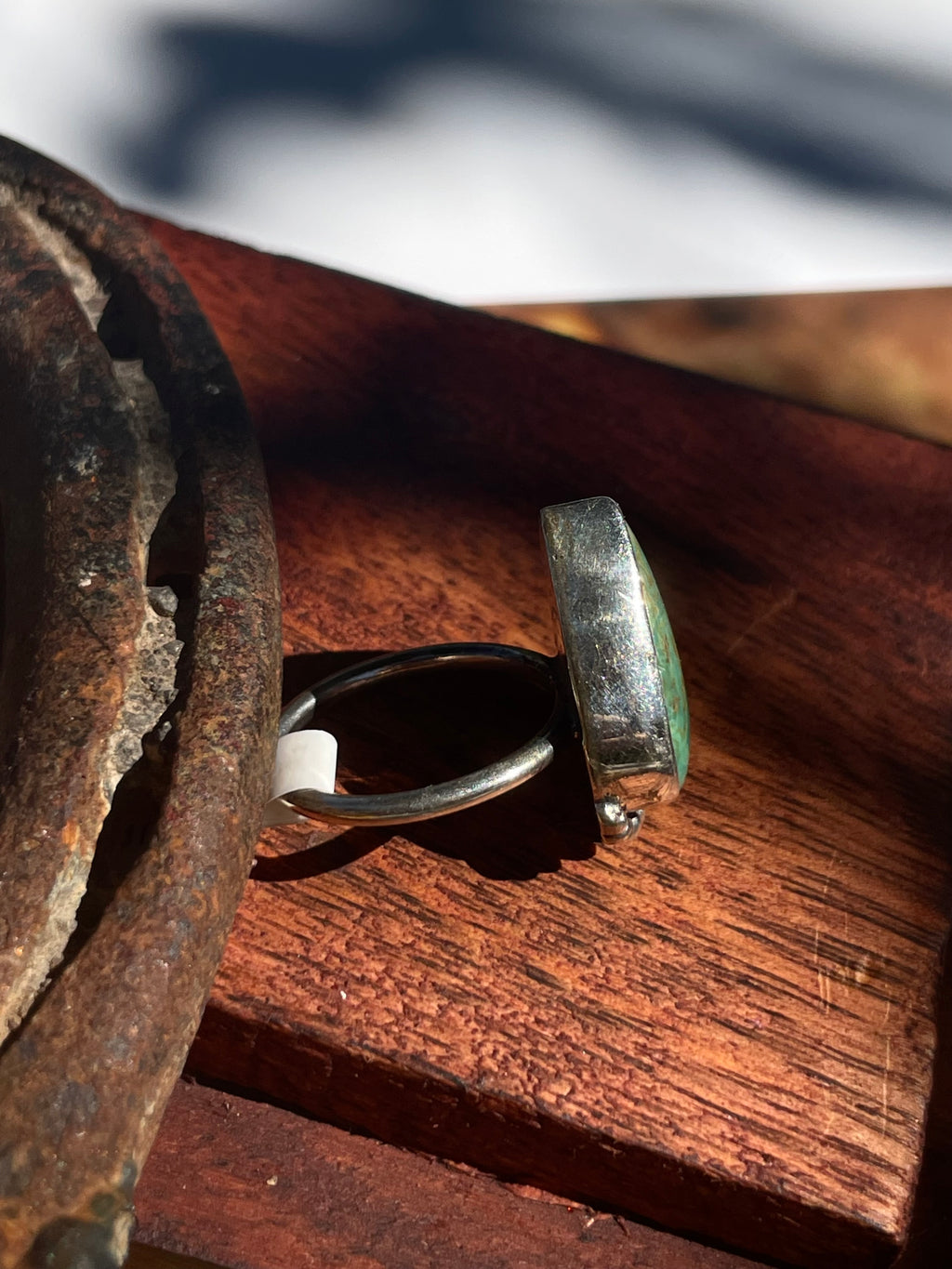Turquoise Tear Drop Ring | 925 Sterling Silver | Size 6 D362