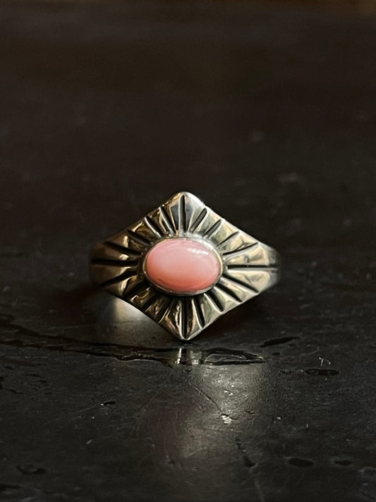 Pink Conch Ring Size 7.25 | 925 Sterling Silver Southwest E137