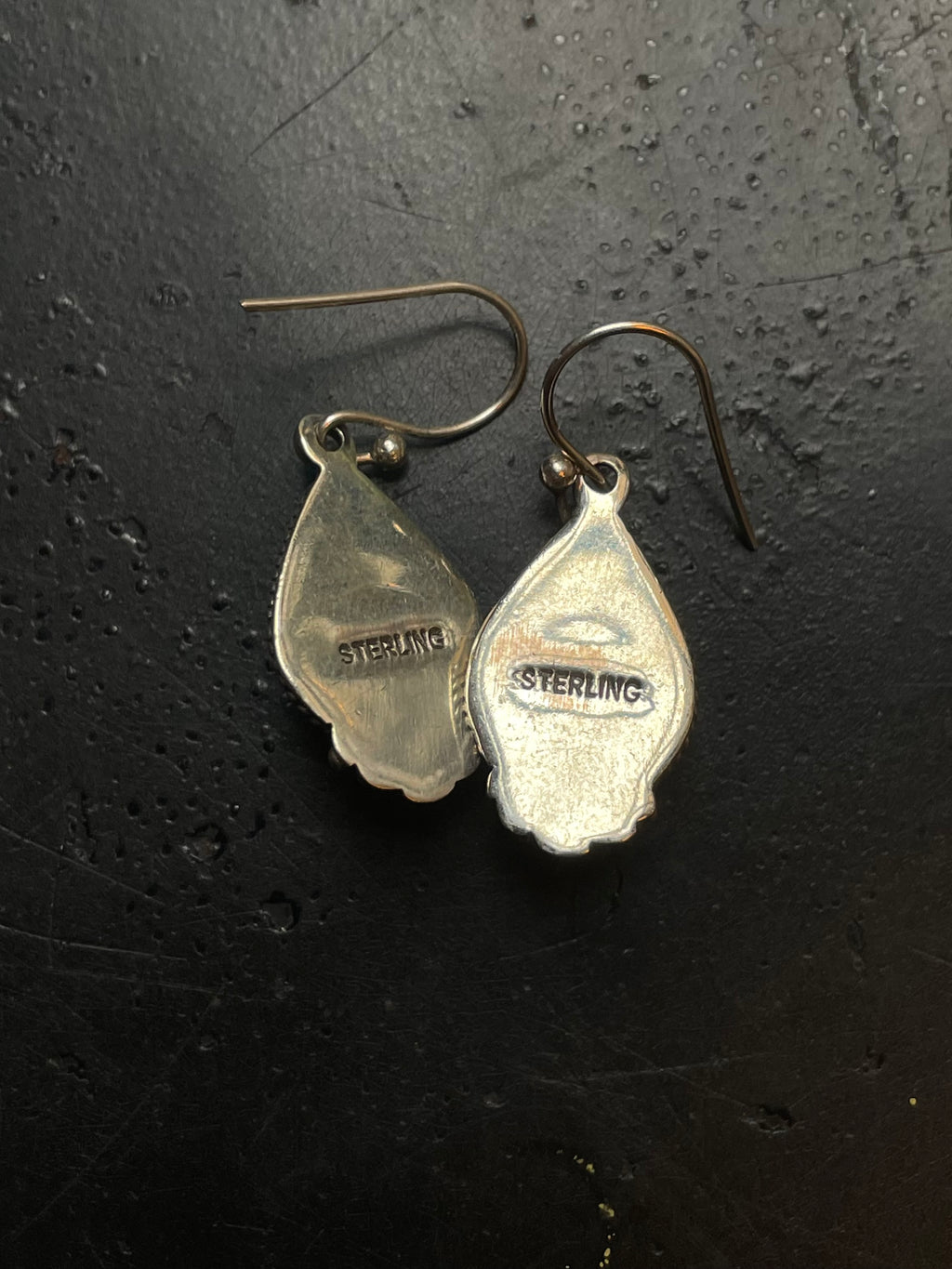 Spiny Oyster Tear Drop Hook Earrings | 925 Sterling Silver G248