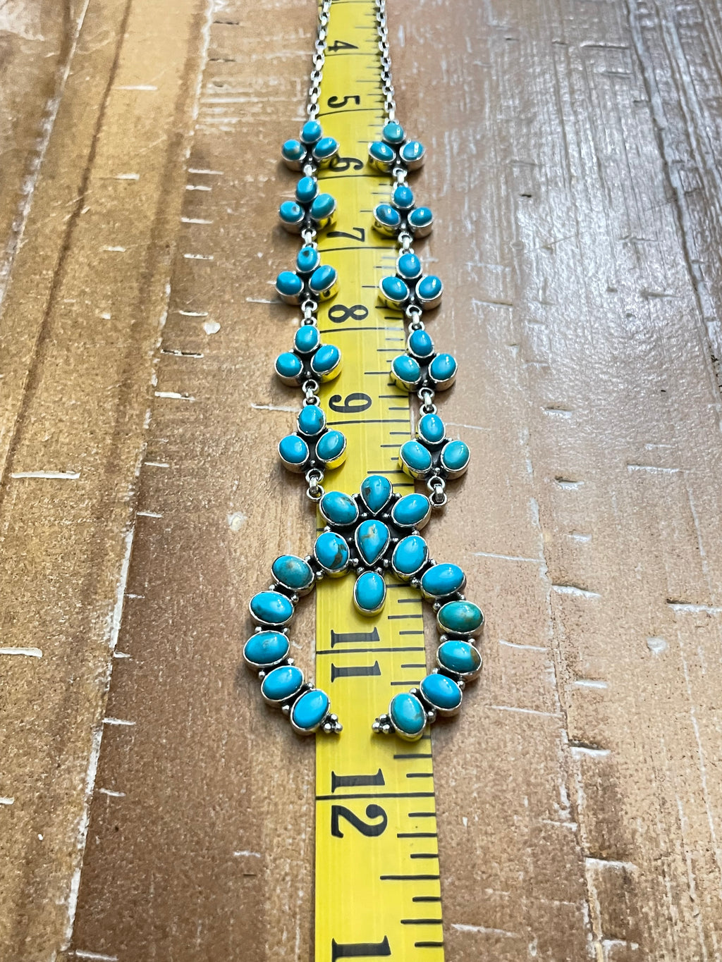Kingman Turquoise Naja Necklace | Sterling Silver 925 B878