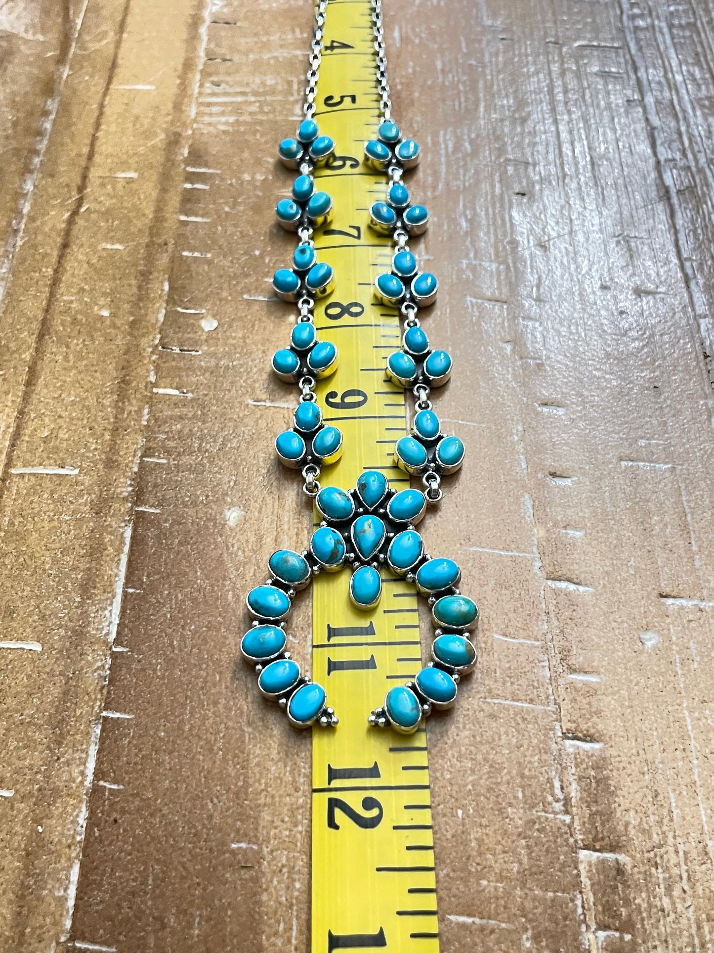 Kingman Turquoise Naja Necklace | Sterling Silver 925 B878