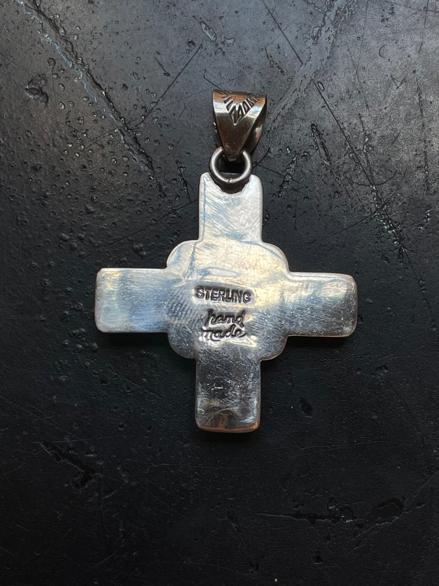 Spiny Oyster Zia Cross Pendant | Sterling Silver G432
