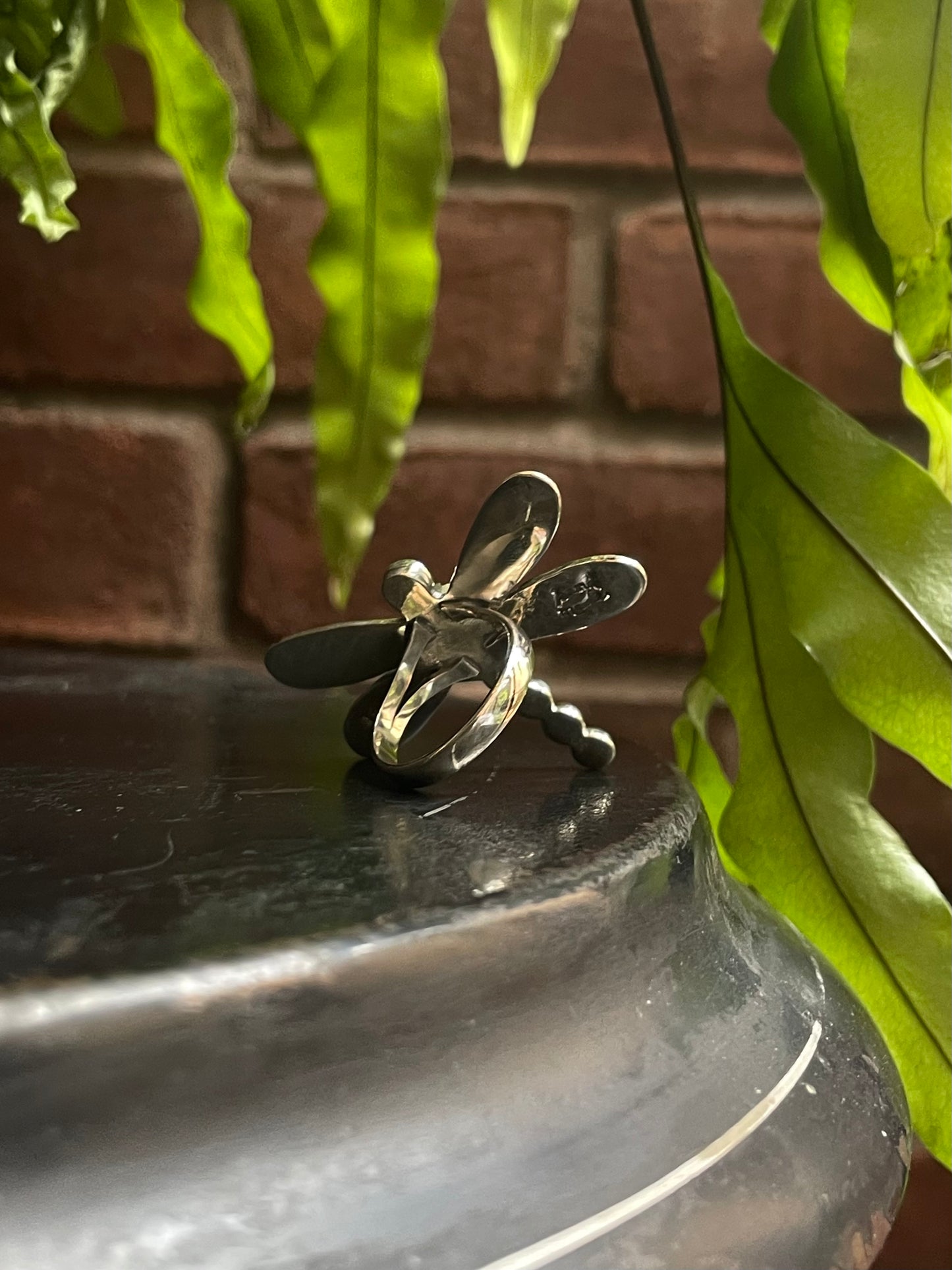 Turquoise Dragonfly Ring | Sterling Silver 925 Size 8 C700