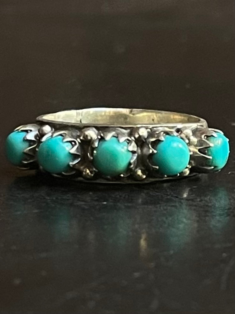 Kingman Turquoise Ring | Sterling Silver | Size 7 G372