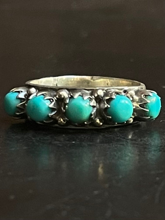 Kingman Turquoise Ring | Sterling Silver | Size 7 G372